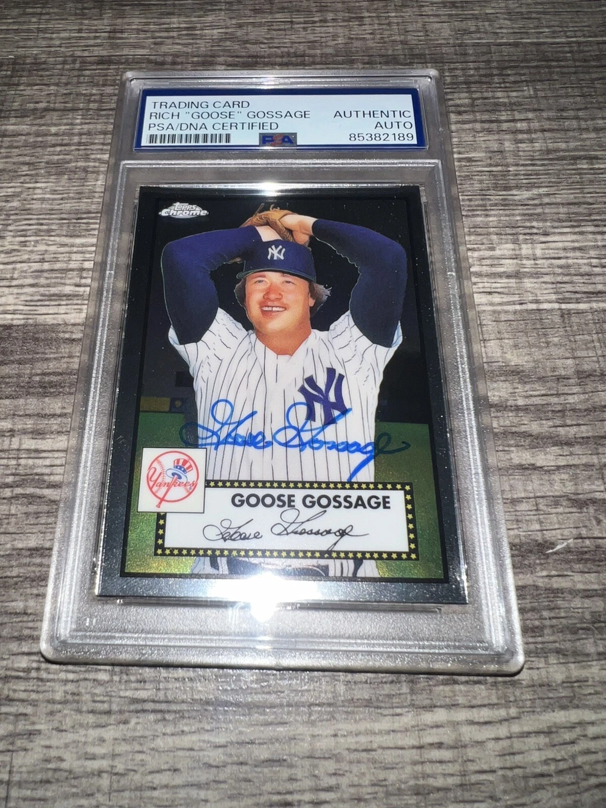 Goose Gossage Signed 2021 Topps Chrome Card New York Yankees HOF PSA/DNA