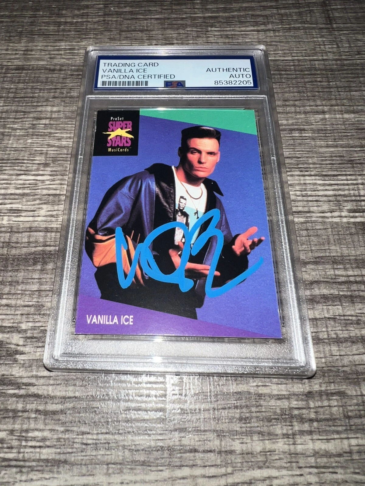 Vanilla Ice Signed 1991 Pro Sets Super Stars Card #145 Superstar PSA/DNA