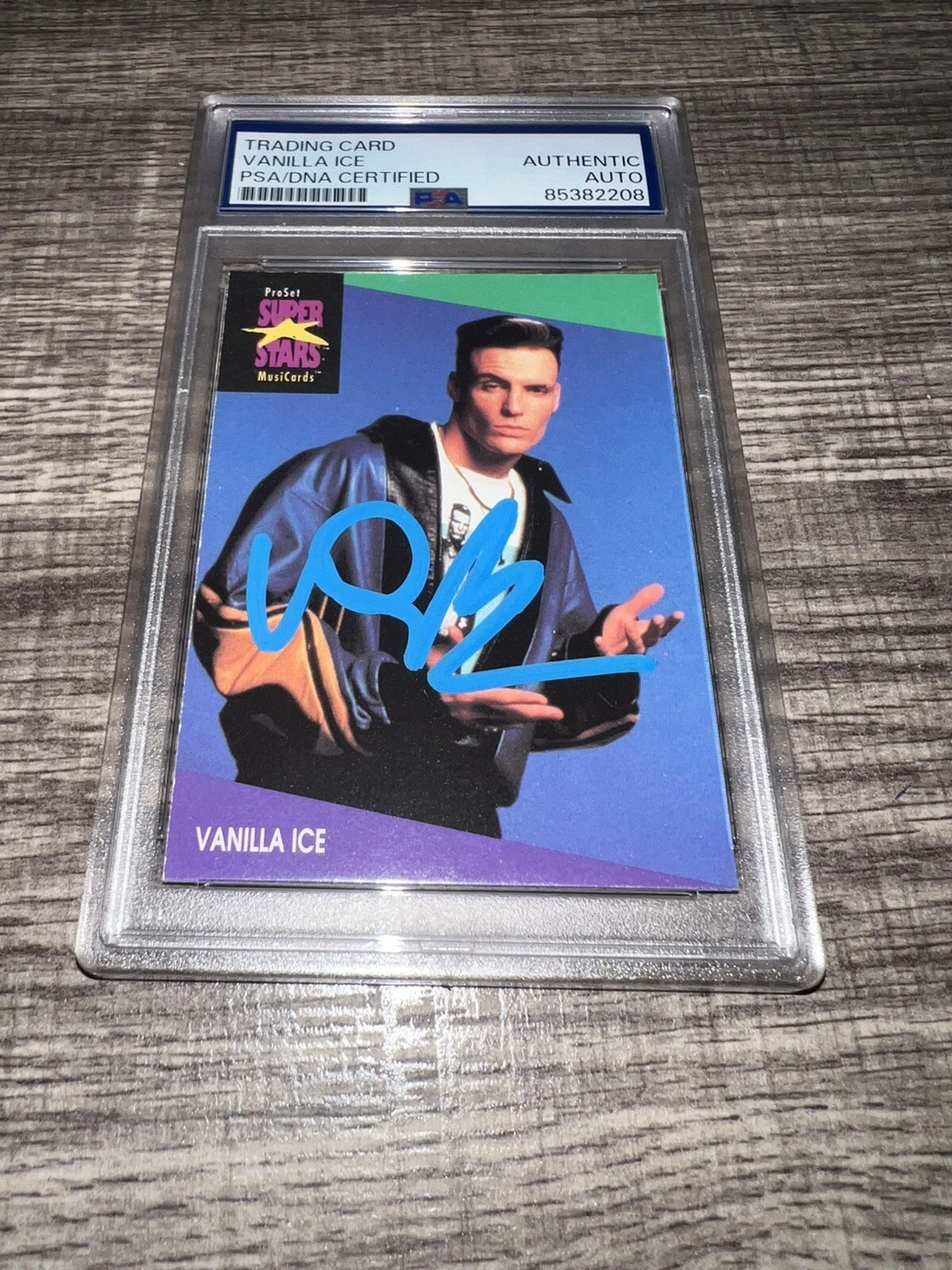 Vanilla Ice Signed 1991 Pro Sets Super Stars Card #145 Superstar PSA/DNA #2
