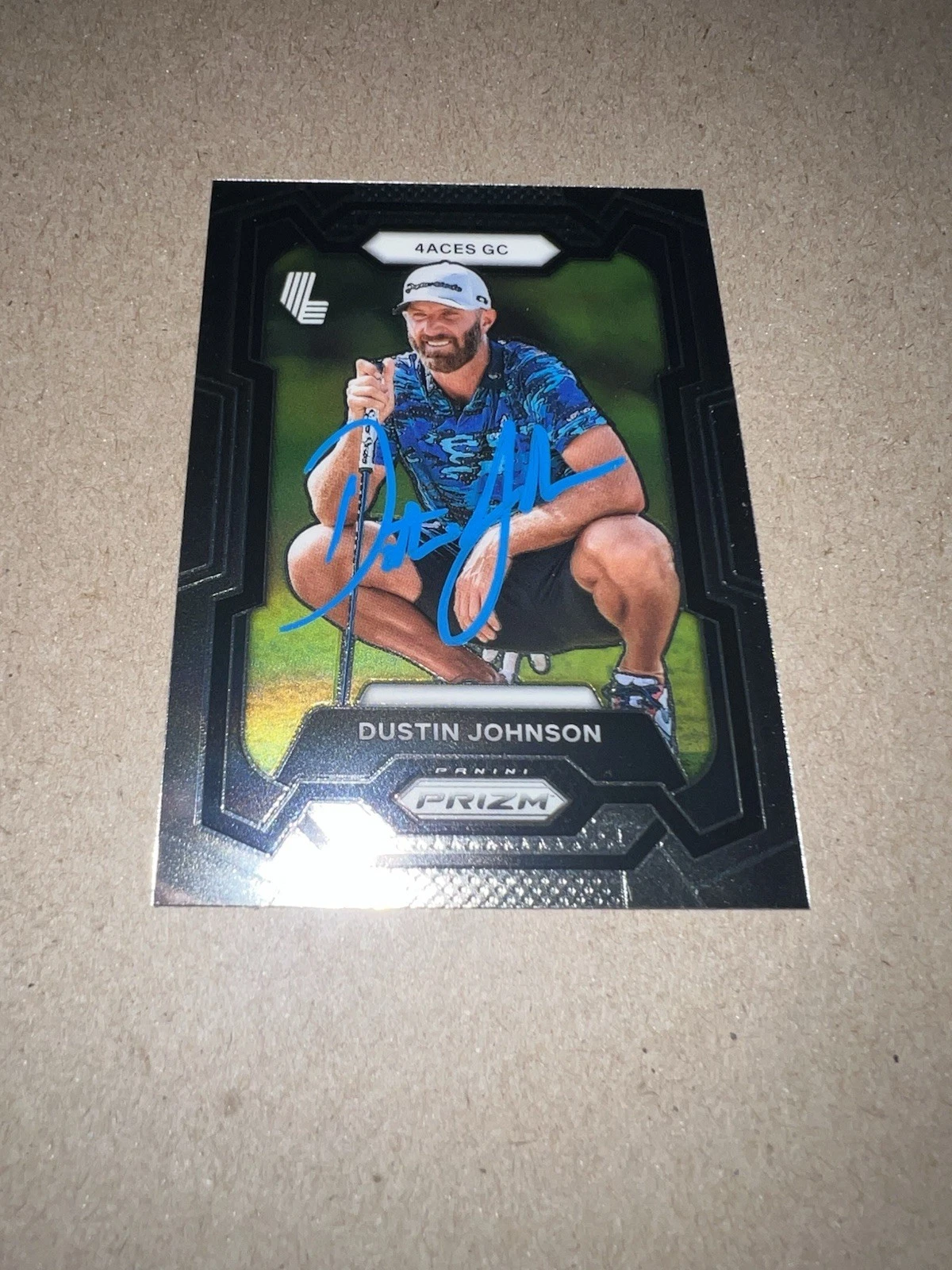 Dustin Johnson Signed 2024 Panini Prizm Trading Card (16) LIV Golf Aces Captain
