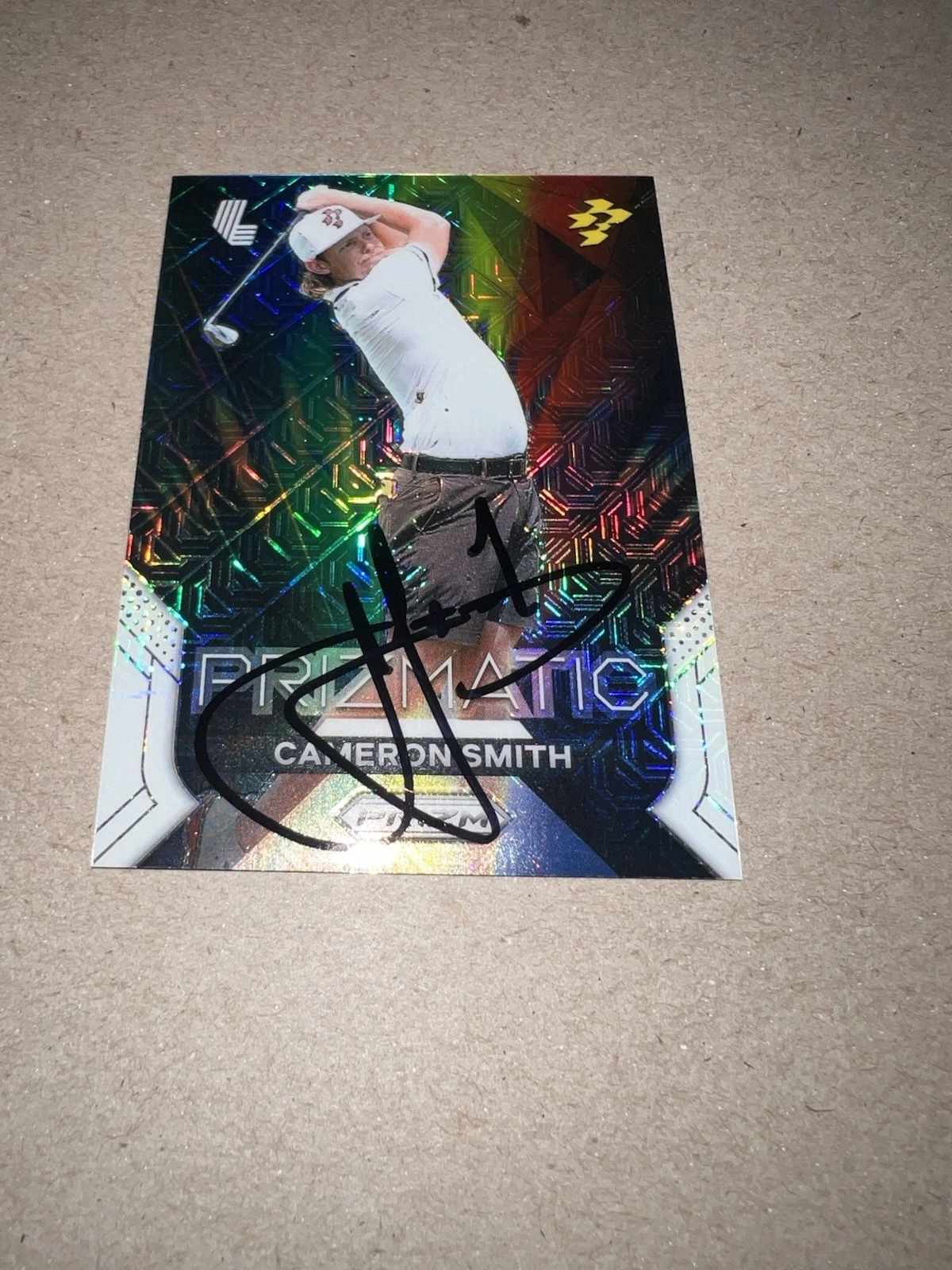 Cam Smith Signed 2024 Panini Prizm Prizmatic White Mojo /36 Trading Card 10 LIV