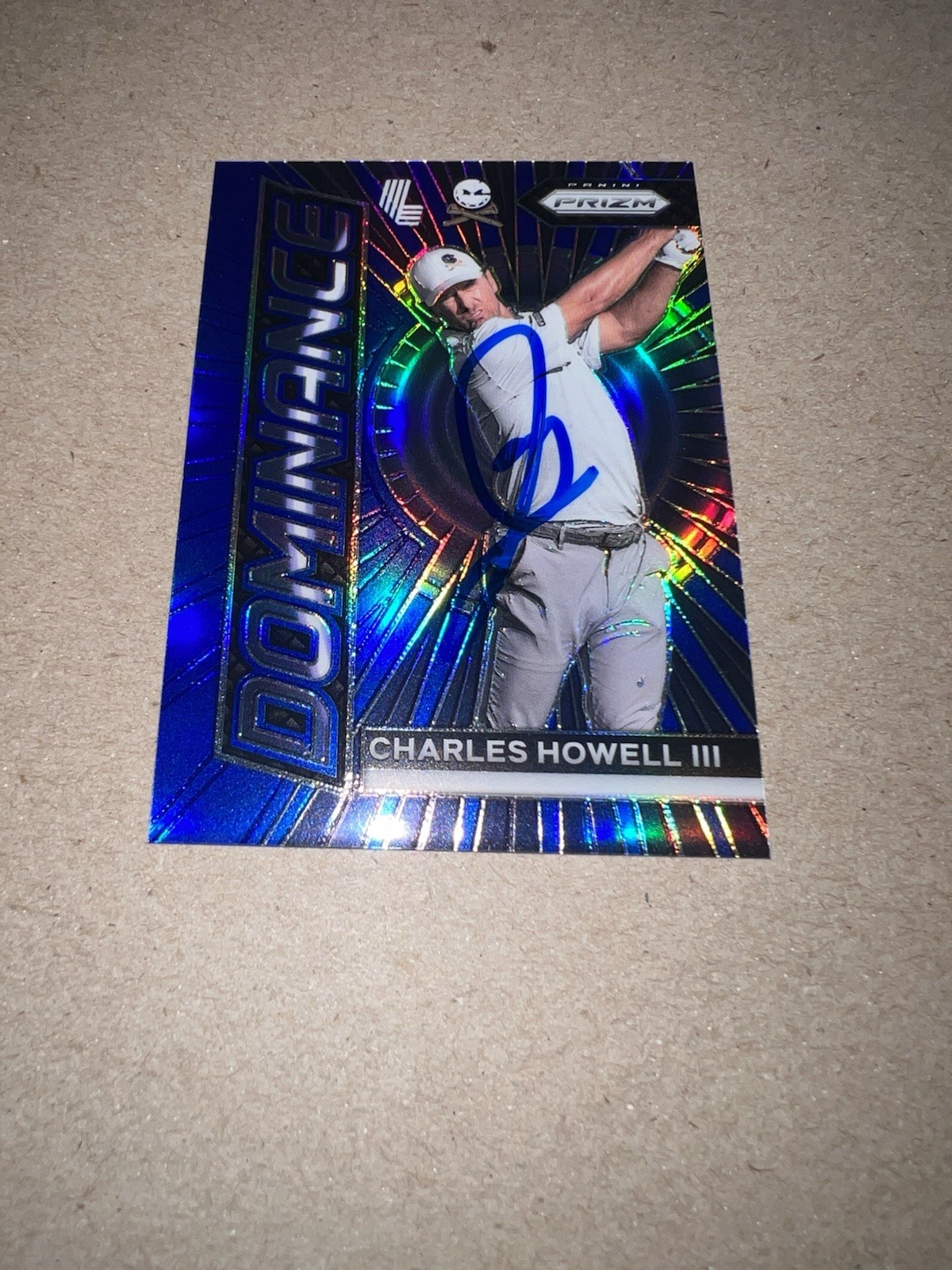 Charles Howell III Signed 2024 Panini Prizm Dominance Blue Trading Card (3) LIV