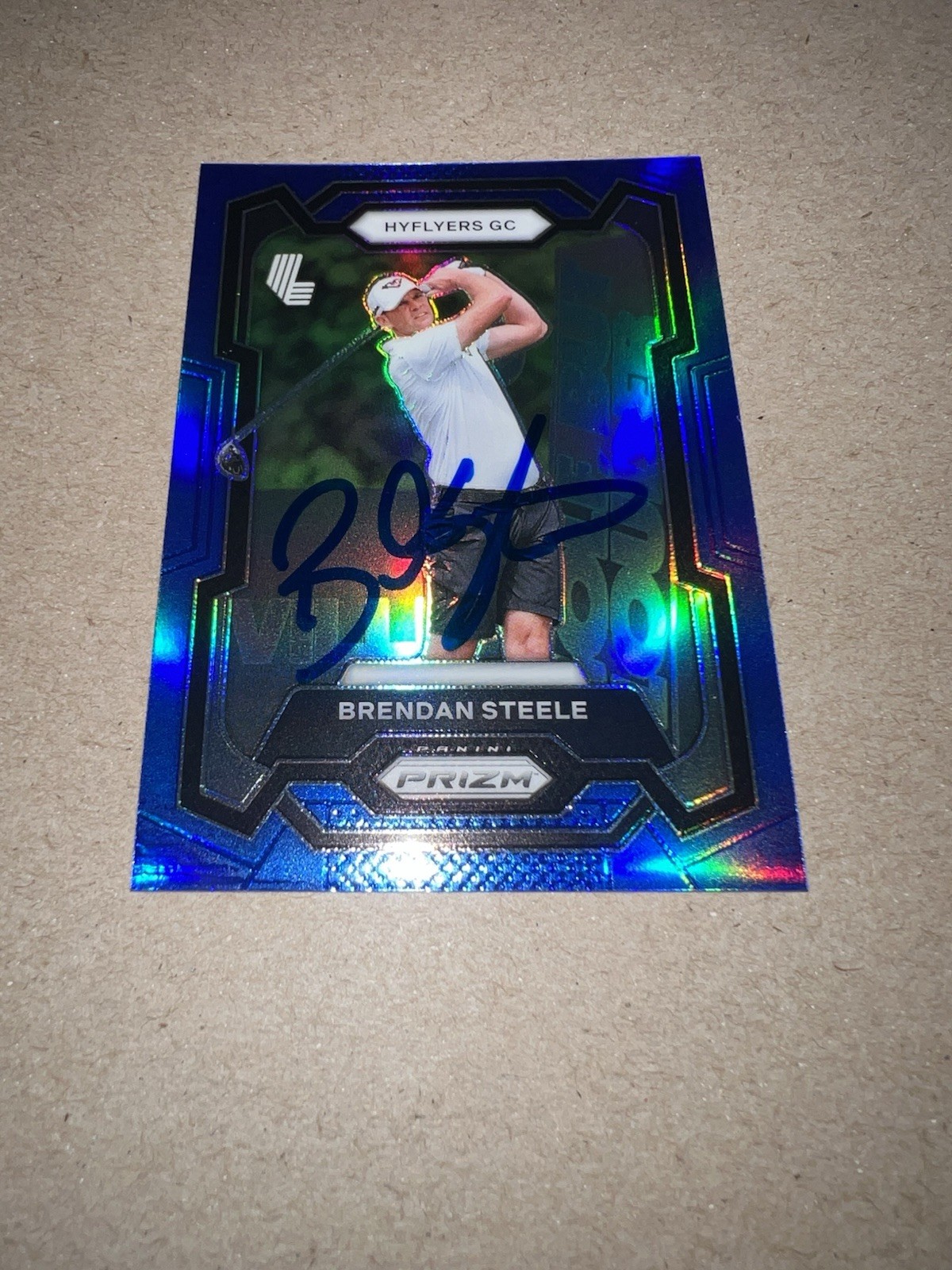 Brendan Steele Signed 2024 Panini Prizm Blue /99 Trading Card (18) LIV Golf