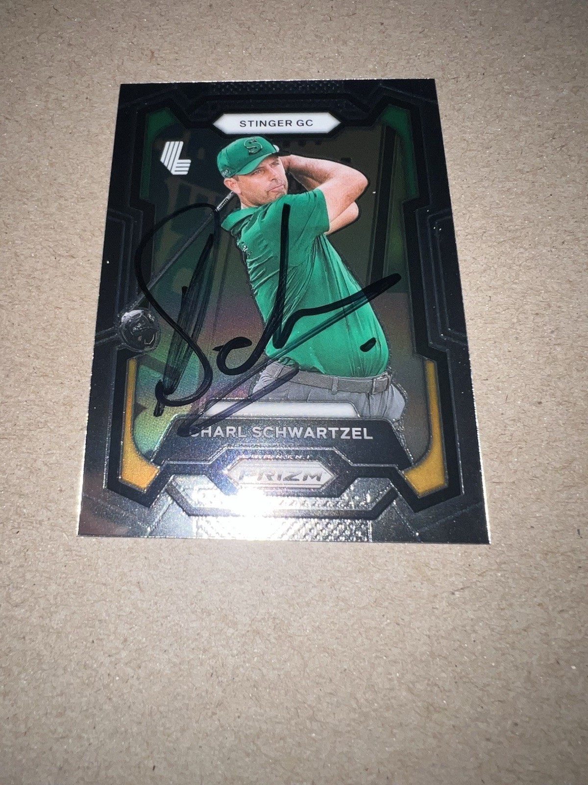 Charl Schwartzel Signed 2024 Panini Prizm Trading Card (38) LIV Golf Stingers