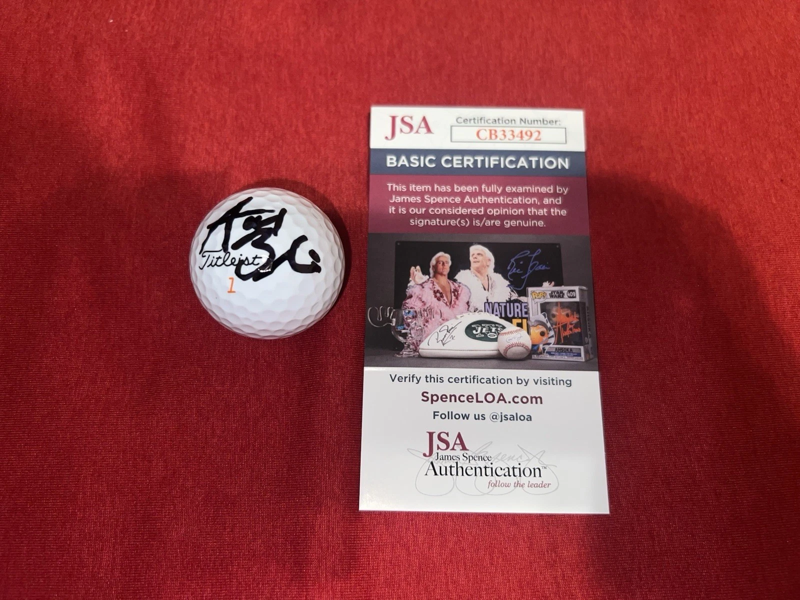 Akshay Bhatia Signed Official Titleist Golf Ball PGA Champion JSA Cert