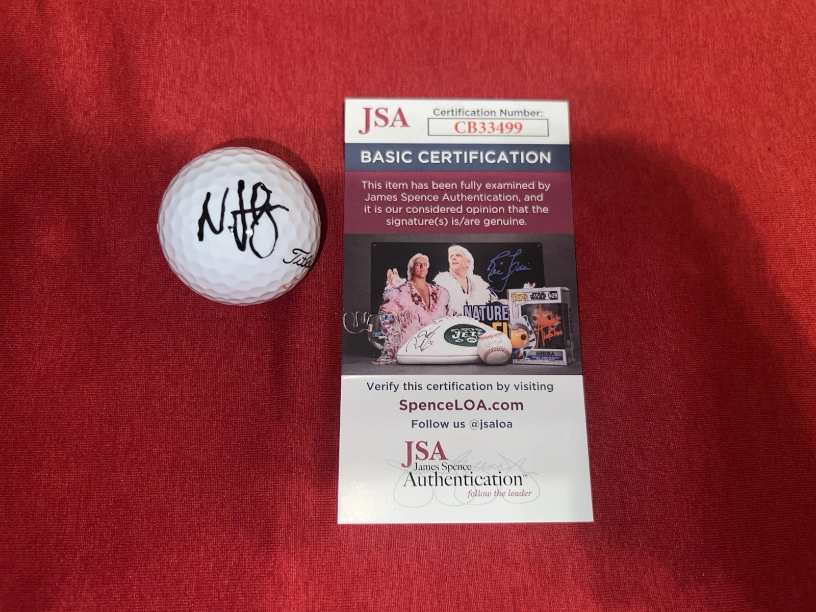 Nicolai Hojgaard Signed Official Titleist Golf Ball PGA Champion JSA Cert