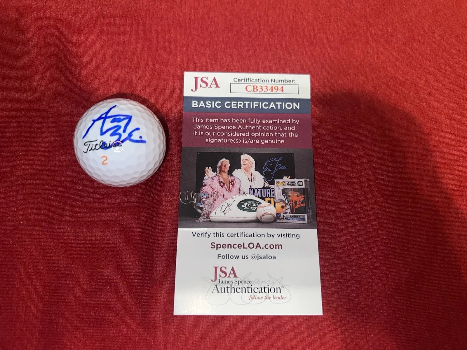 Akshay Bhatia Signed Official Titleist Golf Ball PGA Champion JSA Cert #2