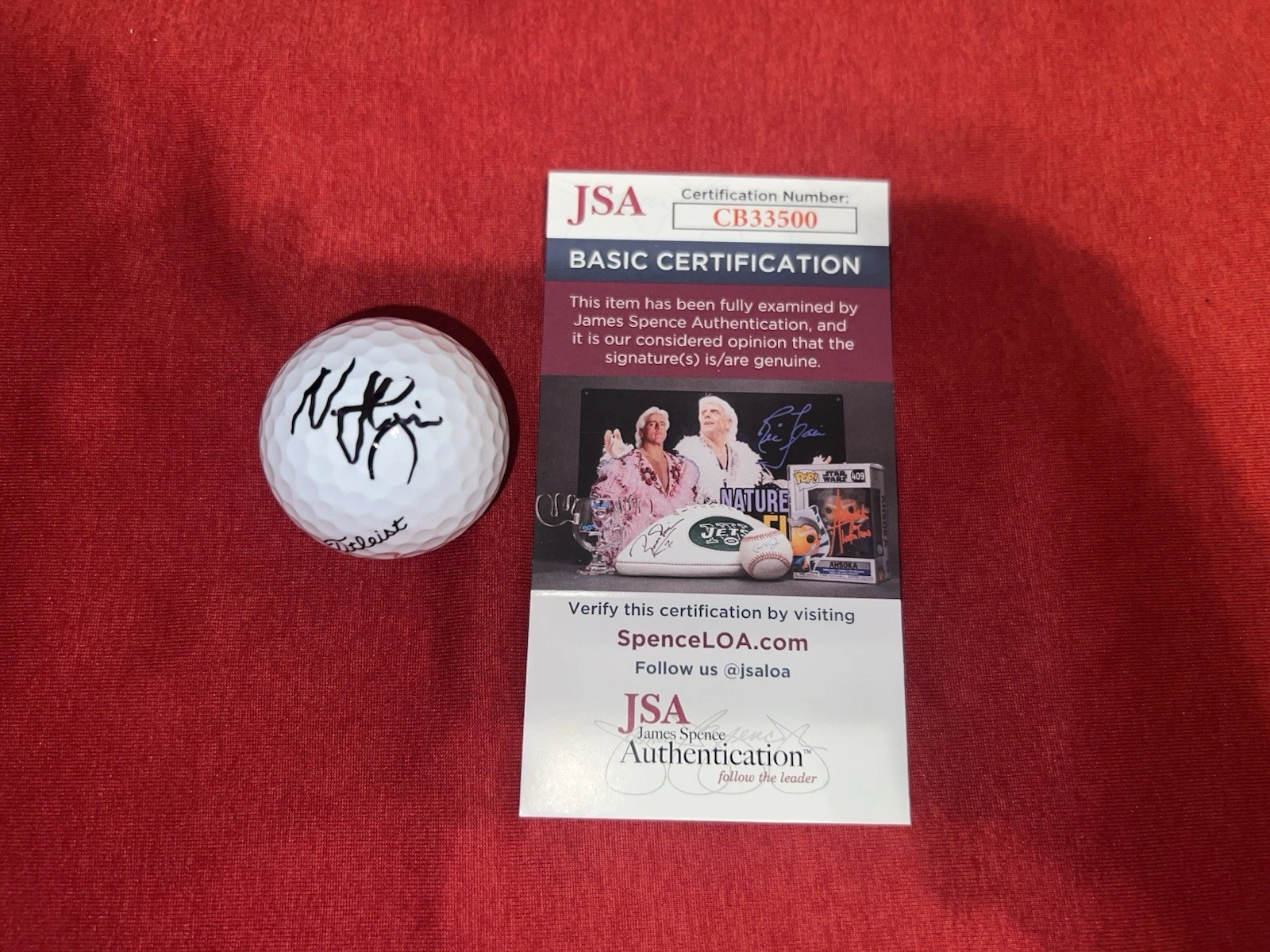 Nicolai Hojgaard Signed Official Titleist Golf Ball PGA Champion JSA Cert #2