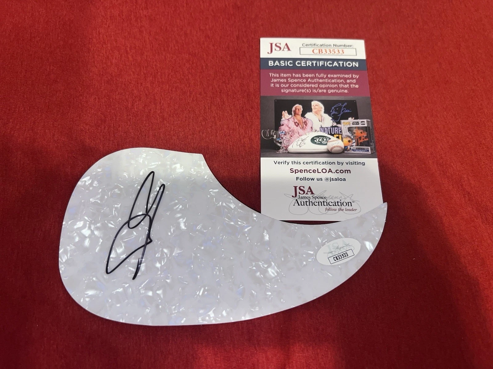 AJ McLean Signed Acoustic Pickguard Backstreet Boys Music Superstar JSA Auth