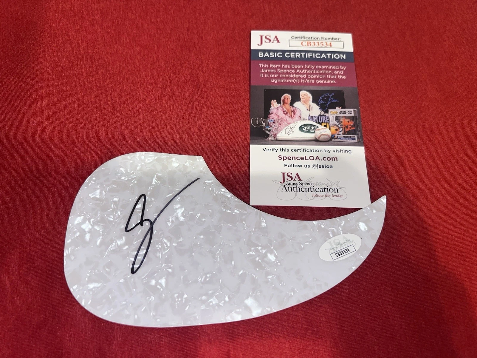 AJ McLean Signed Acoustic Pickguard Backstreet Boys Music Superstar JSA Auth #2