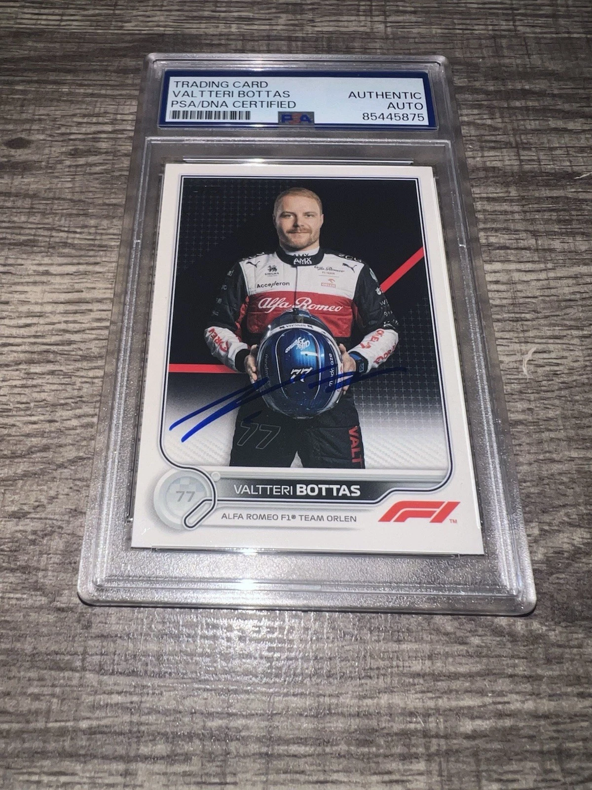 Valtteri Bottas Signed 2022 Topps F1 Card #57 Alpha Romeo PSA/DNA