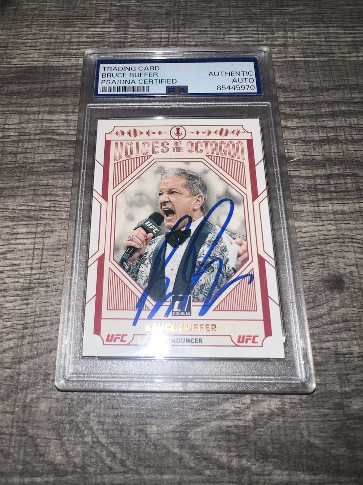 Bruce Buffer Signed 2022 Donruss Trading Card #221 VOTO Legend PSA/DNA #3