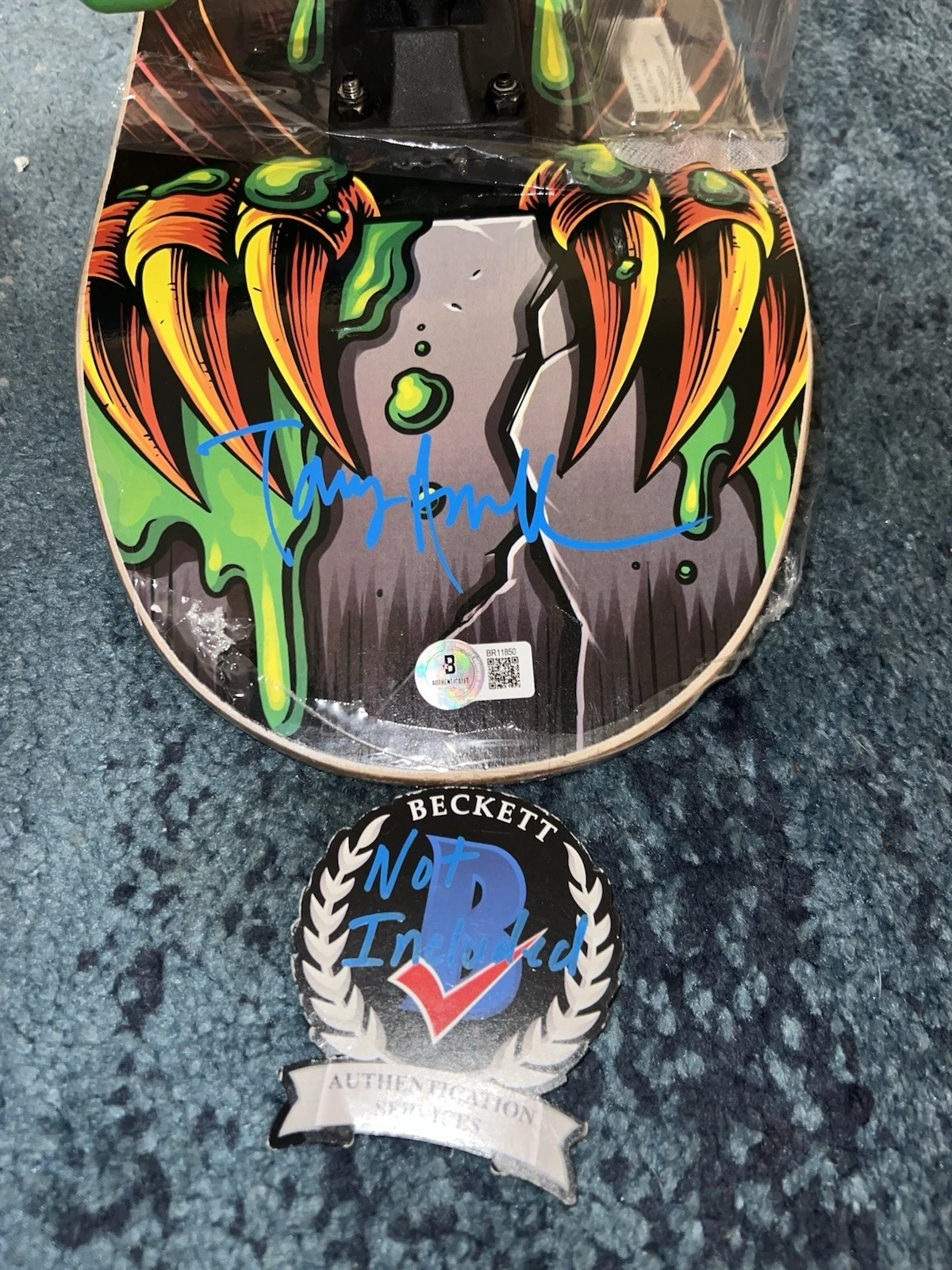 Tony Hawk Signed Official Signature Series Skateboard Slime Legend GOAT Beckett