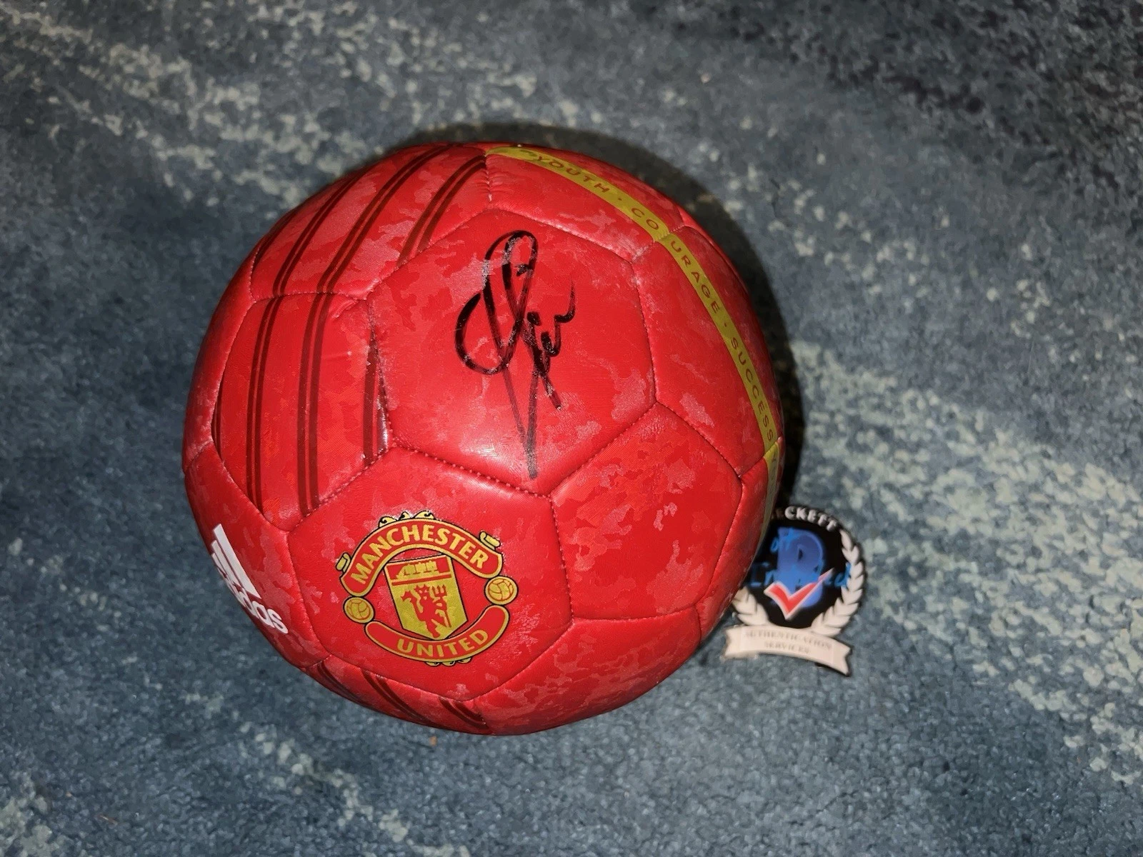 Paul Pogba Signed Official Manchester United Soccer Legend Champ Beckett