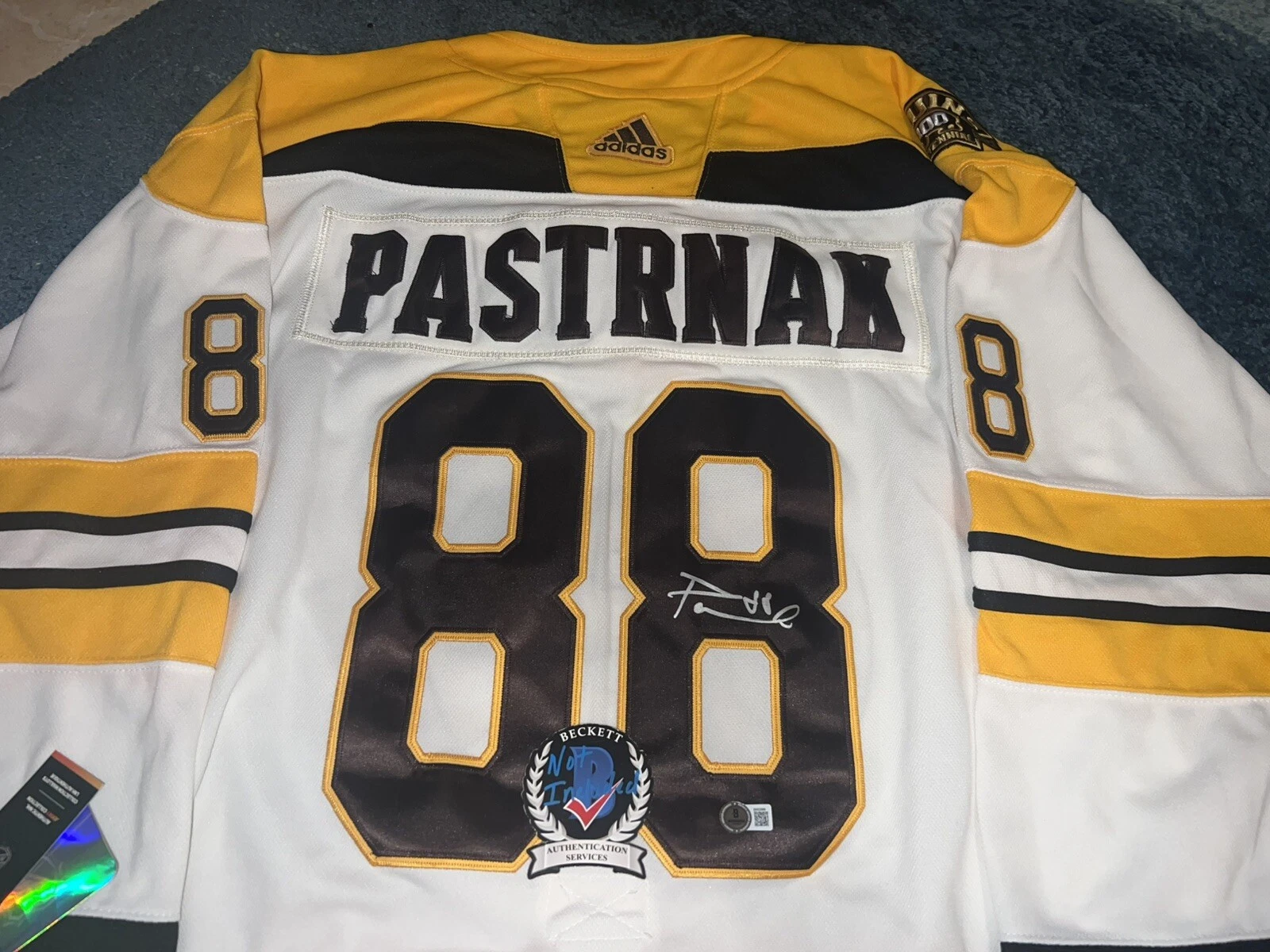 David Pastrnak Signed Boston Bruins Jersey All Star Stanley Cup Champ Beckett #2