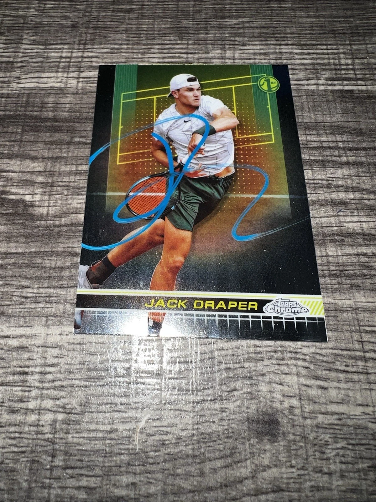Jack Draper Signed 2024 Topps Chrome Trading Card 1st Tennis Superstar #3