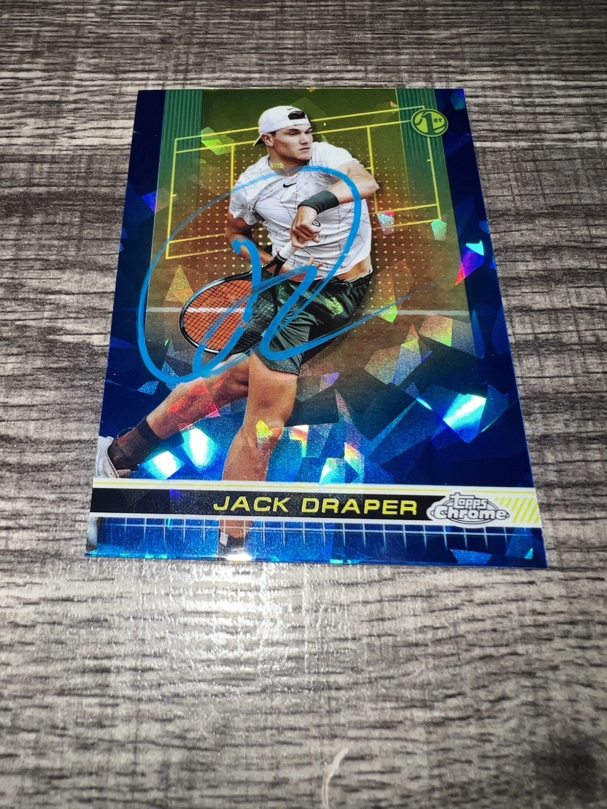 Jack Draper Signed 2024 Topps Chrome Sapphire Trading Card 1st Tennis Superstar
