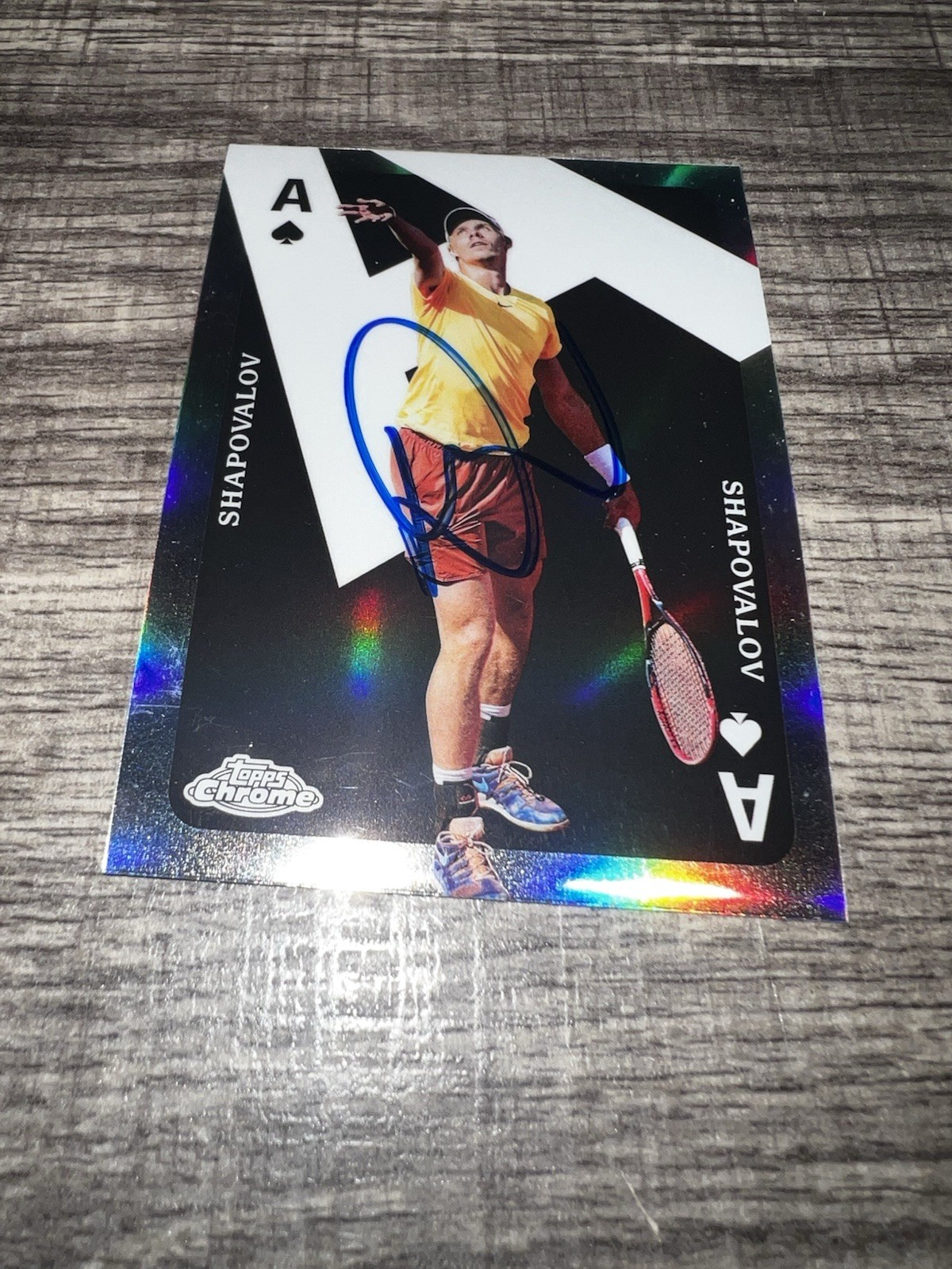 Denis Shapovalov Signed 2024 Topps Chrome Aces Trading Card Tennis Superstar