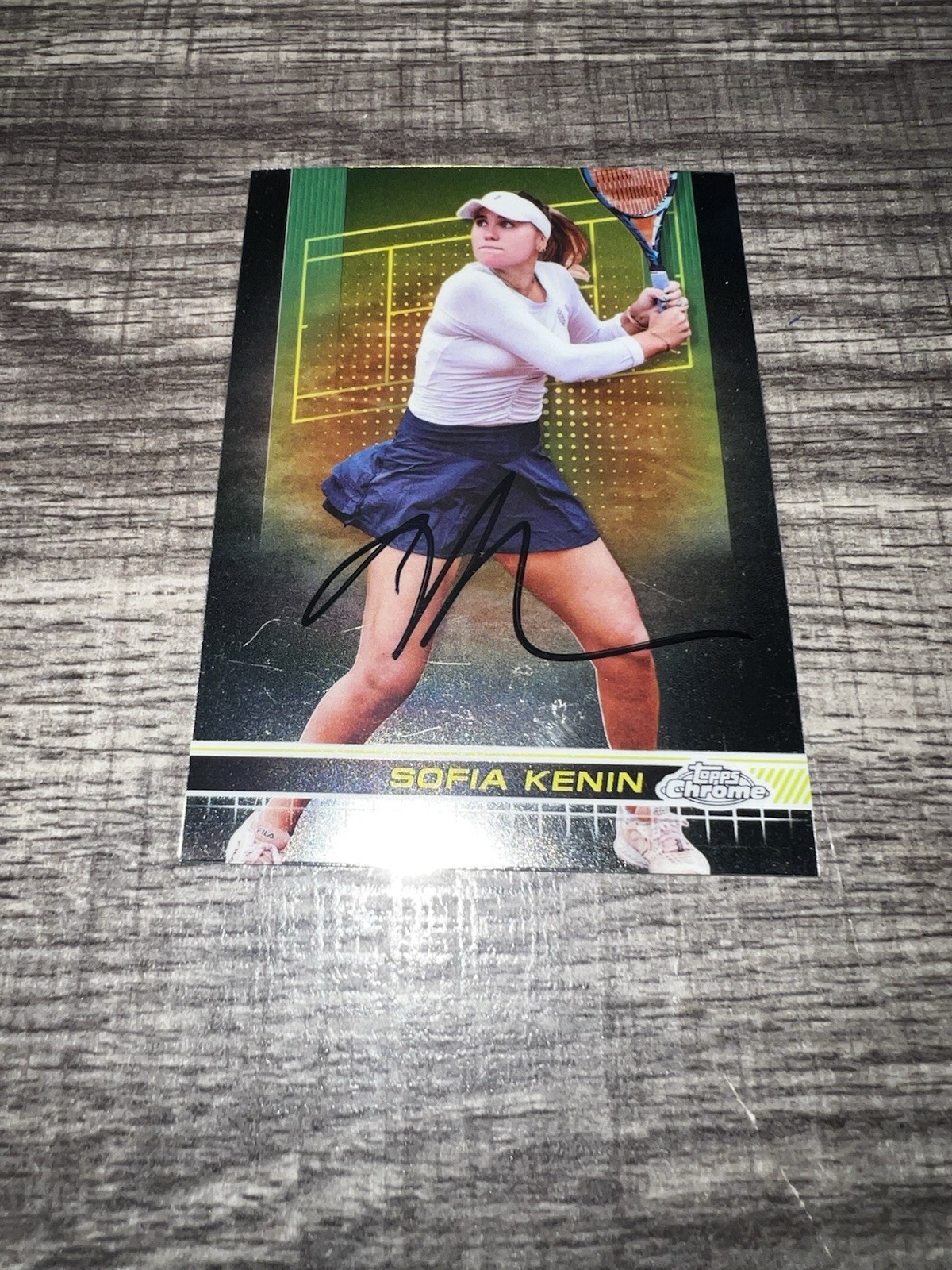 Sofia Kenin Signed 2024 Topps Chrome Trading Card 1st Tennis Superstar
