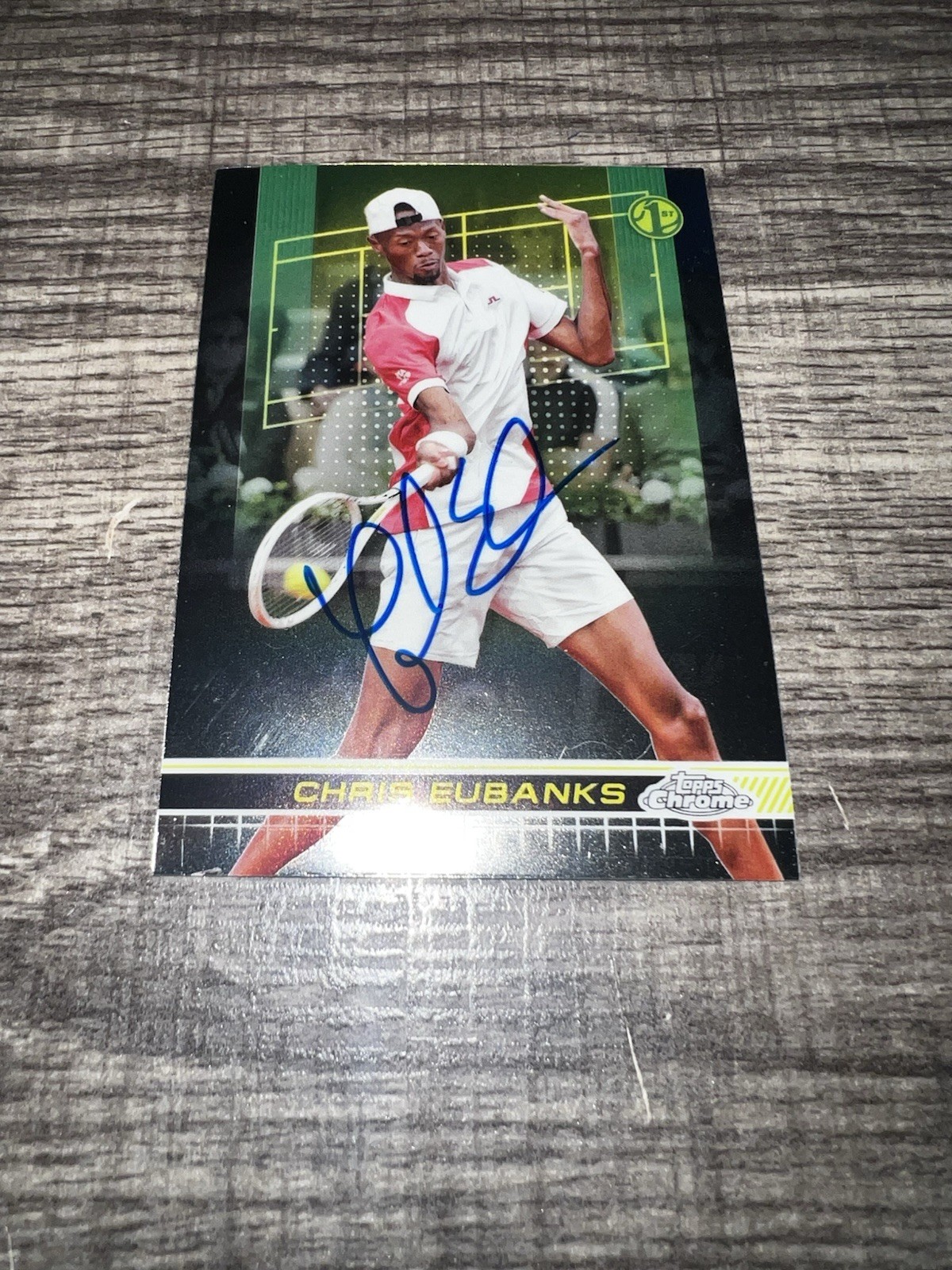 Chris Eubanks Signed 2024 Topps Chrome Trading Card 1st Tennis Superstar