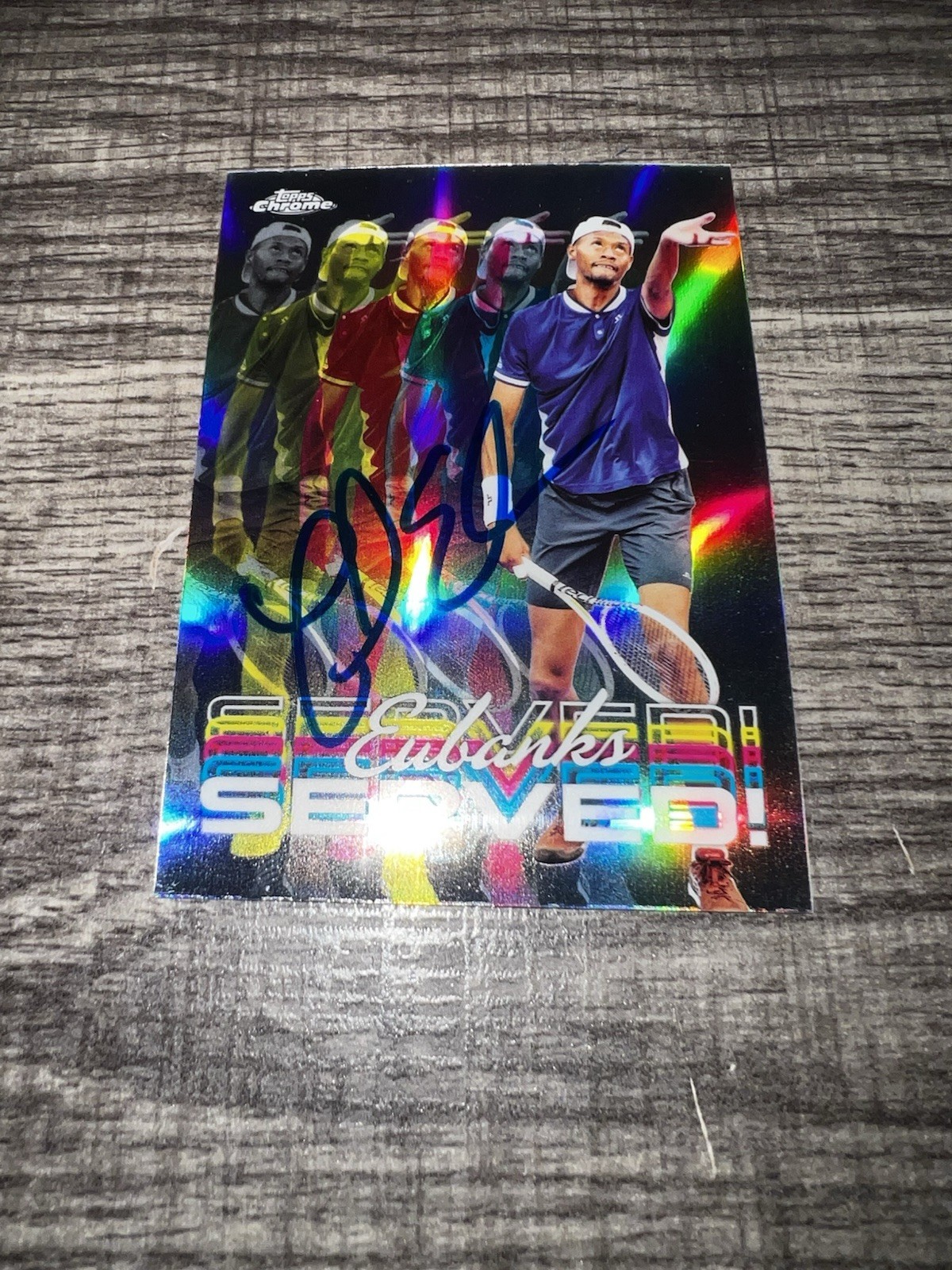 Chris Eubanks Signed 2024 Topps Chrome Served Trading Card 1st Tennis Superstar