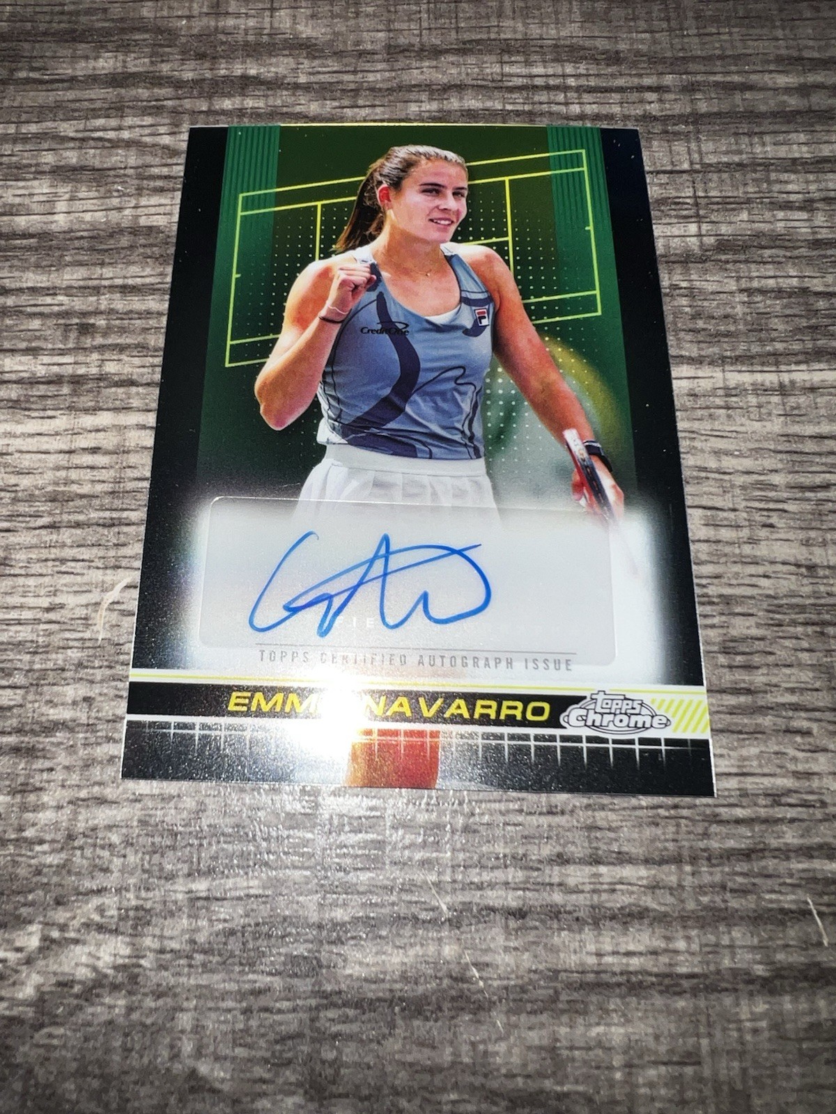 Emma Navarro Signed 2024 Topps Certified Auto Chrome Trading Card Tennis Star