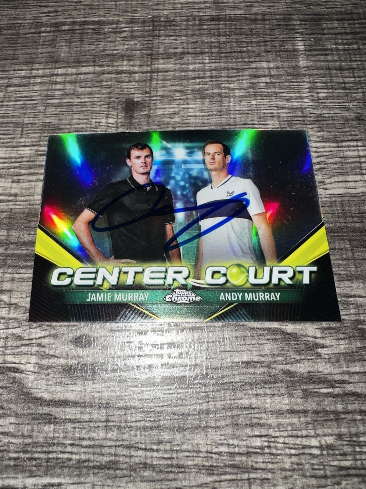 Andy Murray Signed 2024 Topps Chrome Center Court Trading Card Tennis Legend