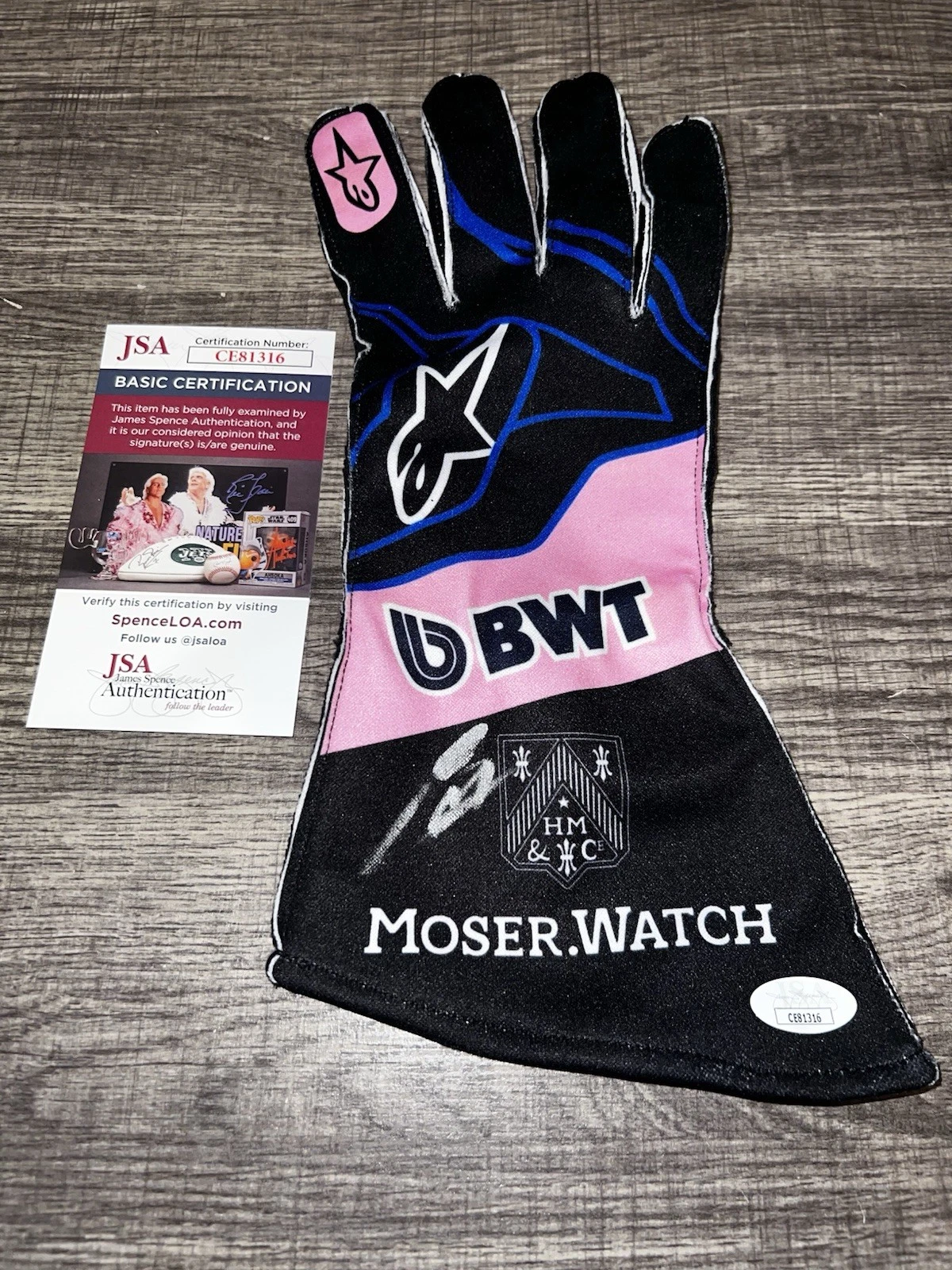 Pierre Gasly Signed Alpine Racing Race Glove Formula 1 Star JSA Auth #2