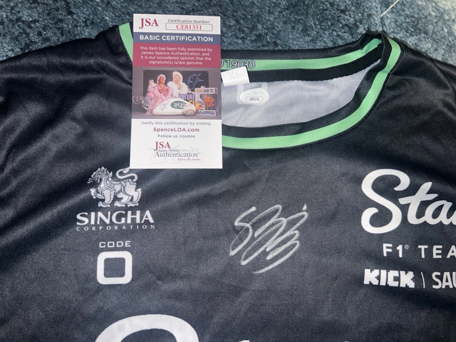 Gabriel Bortoleto Signed Sauber Stake Shirt Formula 1 Superstar JSA Auth #2