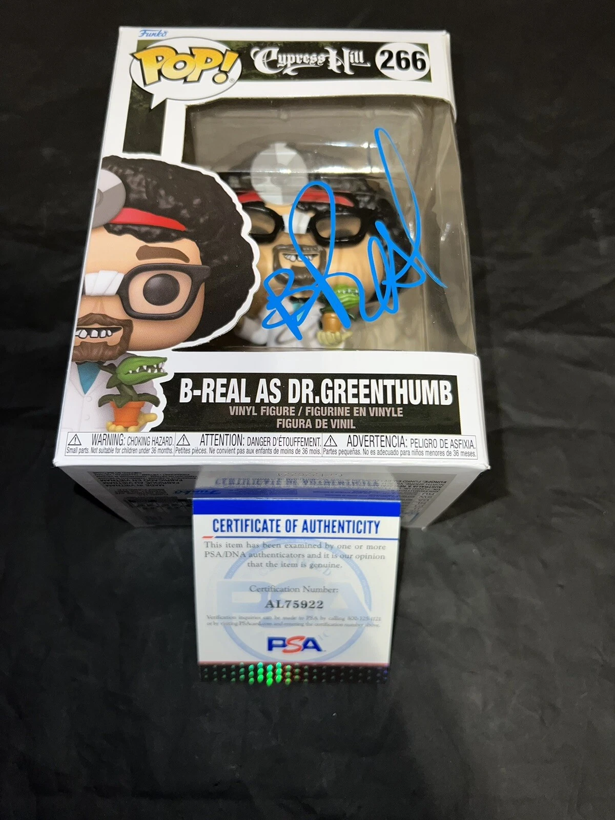 B Real Signed Official Cypress Hill Funko Pop Figure Dr Greenthumb PSA/DNA #3