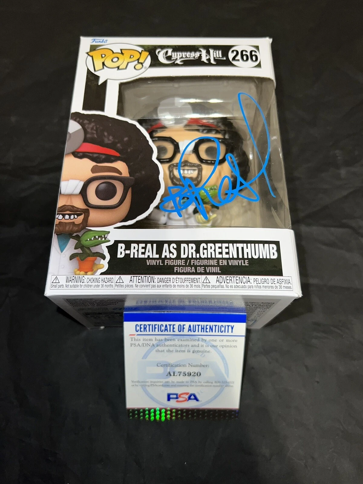 B Real Signed Official Cypress Hill Funko Pop Figure Dr Greenthumb PSA/DNA