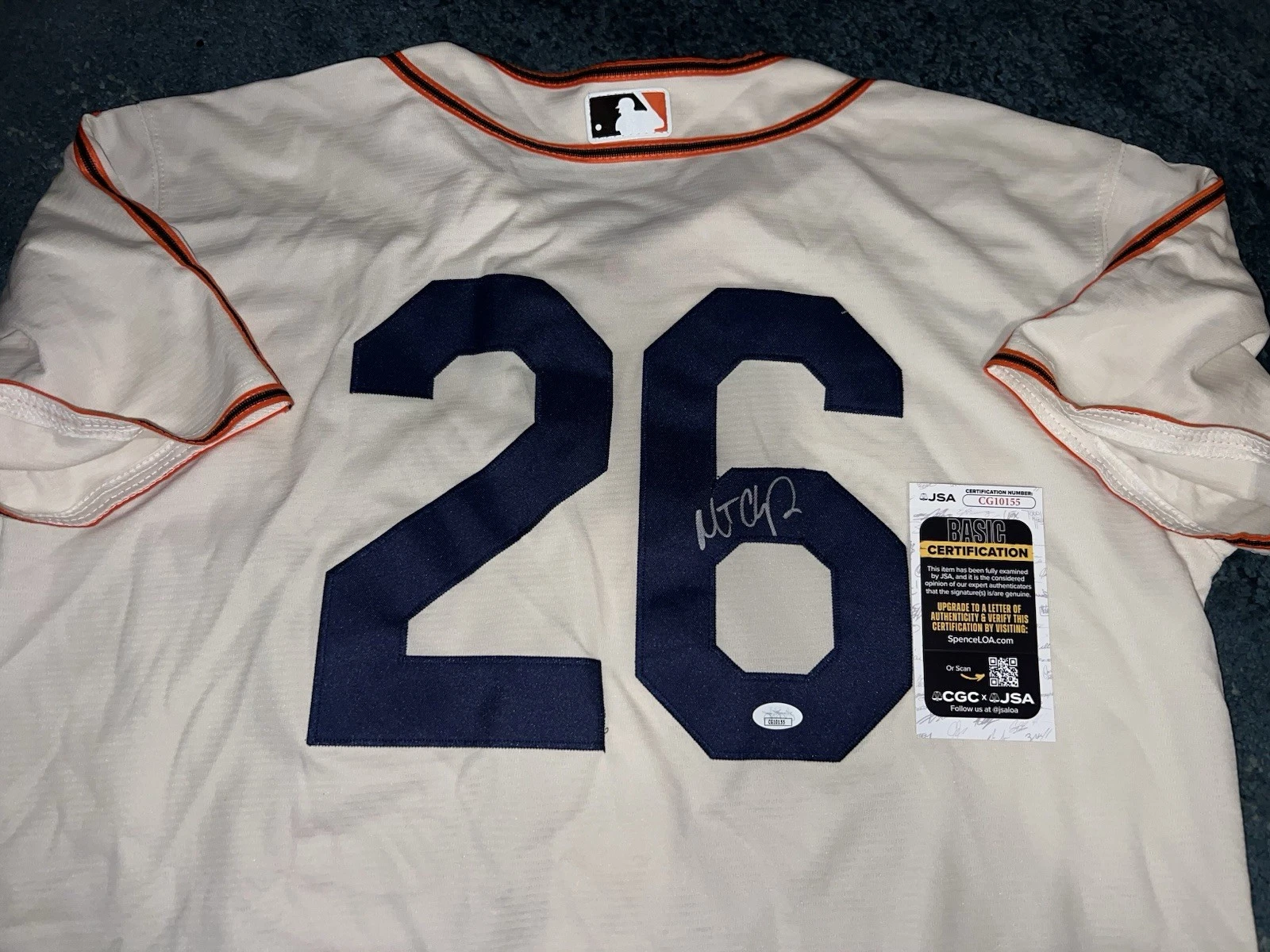 Matt Chapman Signed San Francisco Giants Jersey Superstar Slugger JSA Auth