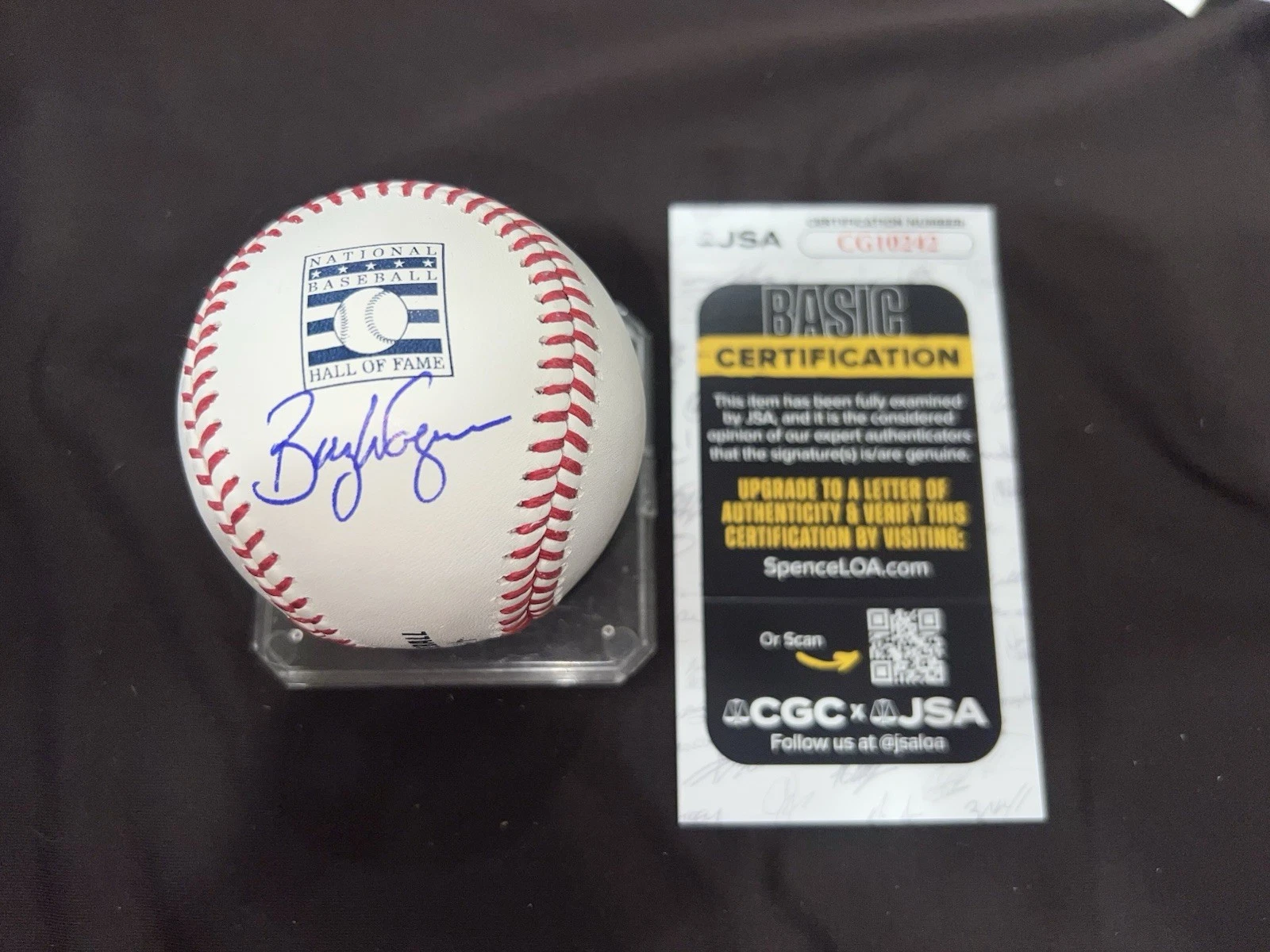 Billy Wagner Signed Official Hall Of Fame Baseball HOF 2025 NY Mets JSA Auth #4