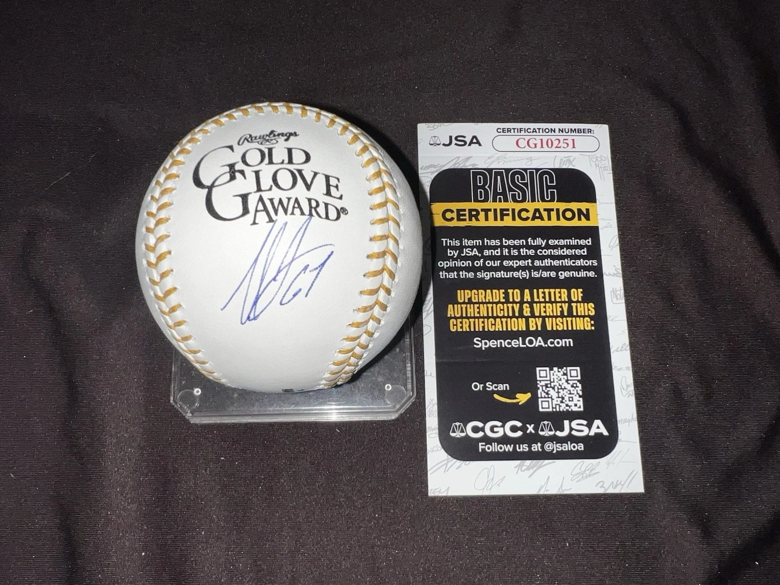 Seth Lugo Signed Official Gold Glove Baseball Kansas City Royals JSA Auth