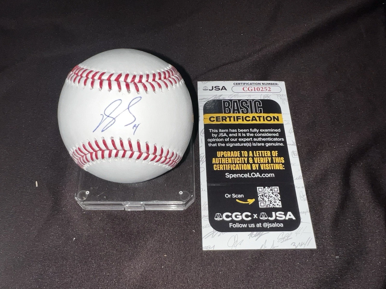 Patrick Bailey Signed Official Major League Baseball San Fran Giants JSA Auth