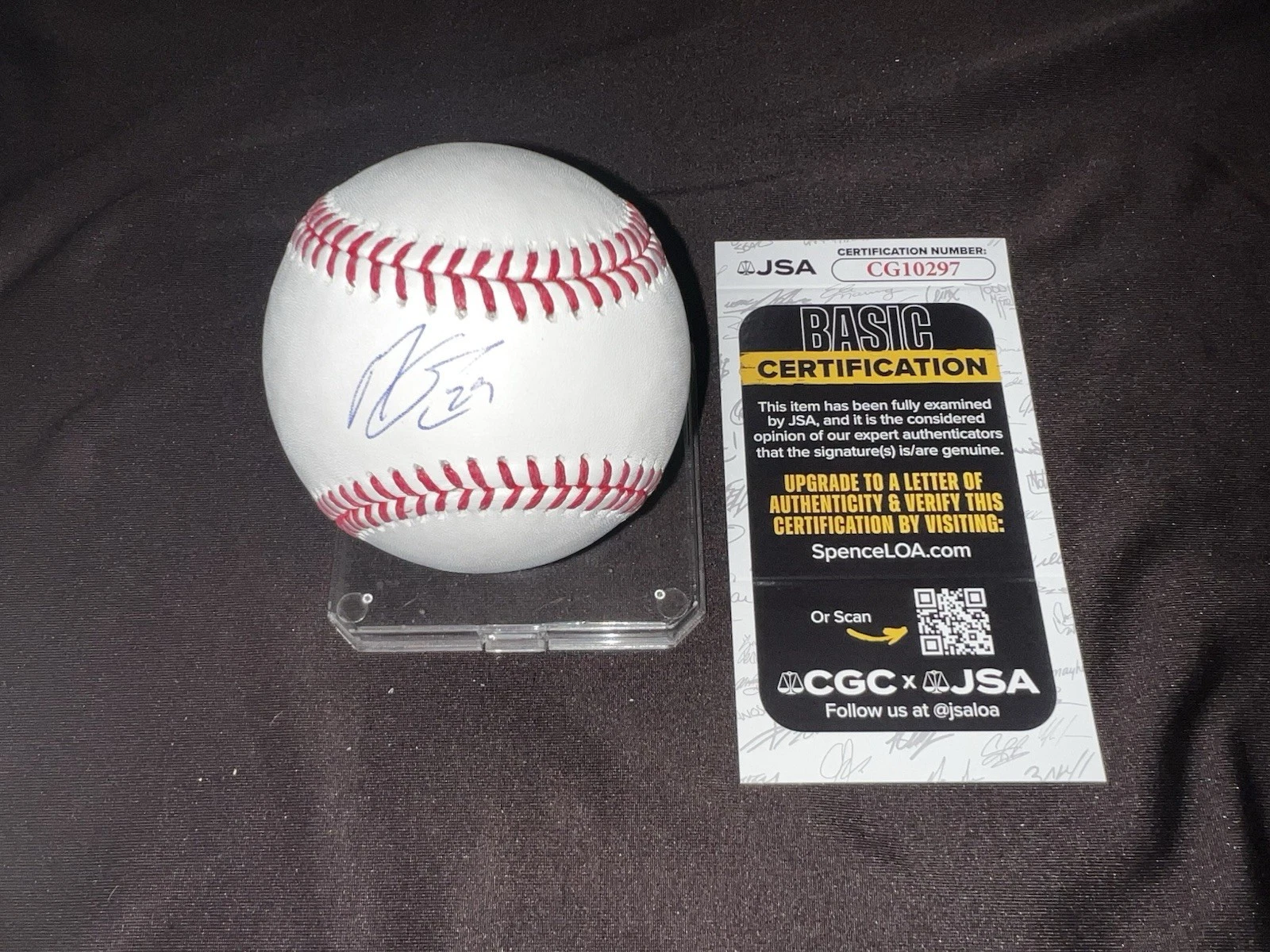 Michael Grove Signed Official Major League Baseball Los Angeles Dodgers JSA Auth