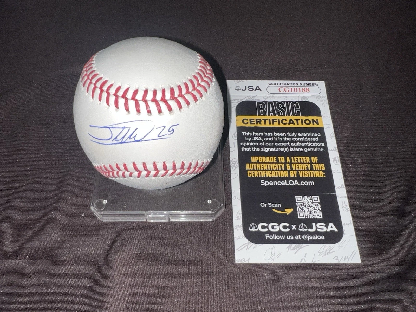 Jose Leclerc Signed Official Major League Baseball Texas Rangers Ace JSA Auth