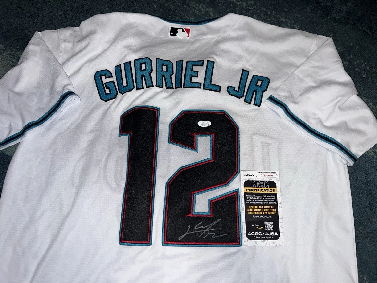 Lourdes Gurriel Jr Signed Arizona Diamondbacks Jersey Star Slugger JSA Auth