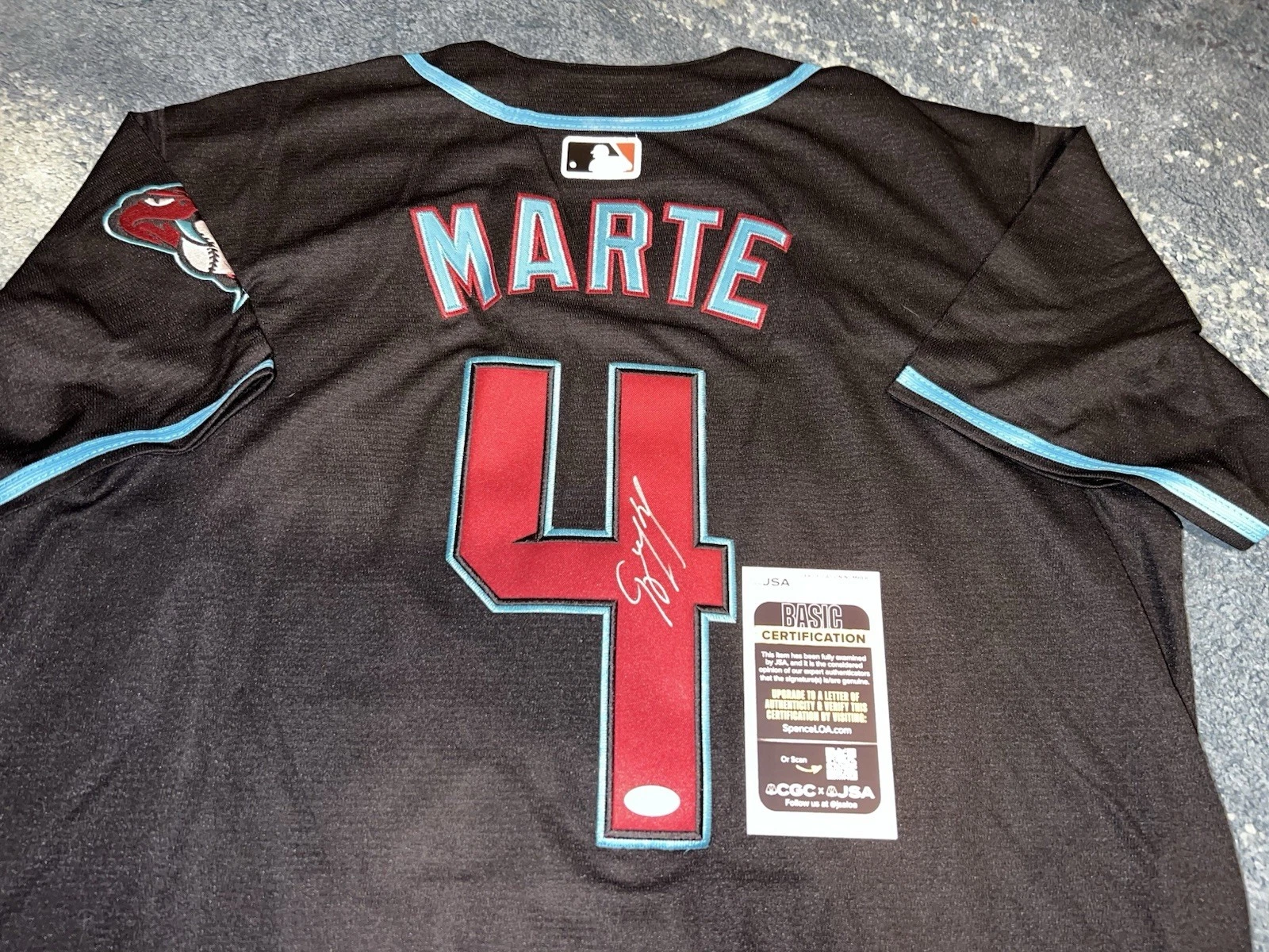 Ketel Marte Signed Arizona Diamondbacks Jersey Superstar Slugger JSA Auth #2
