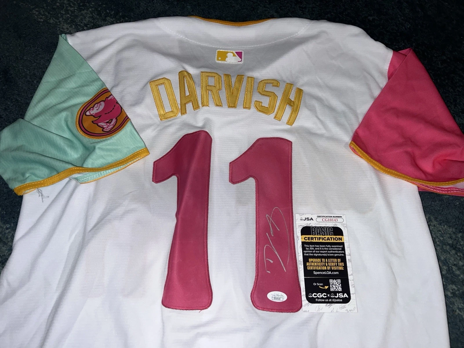 Yu Darvish Signed San Diego Padres Jersey All Star Ace JSA Auth #2