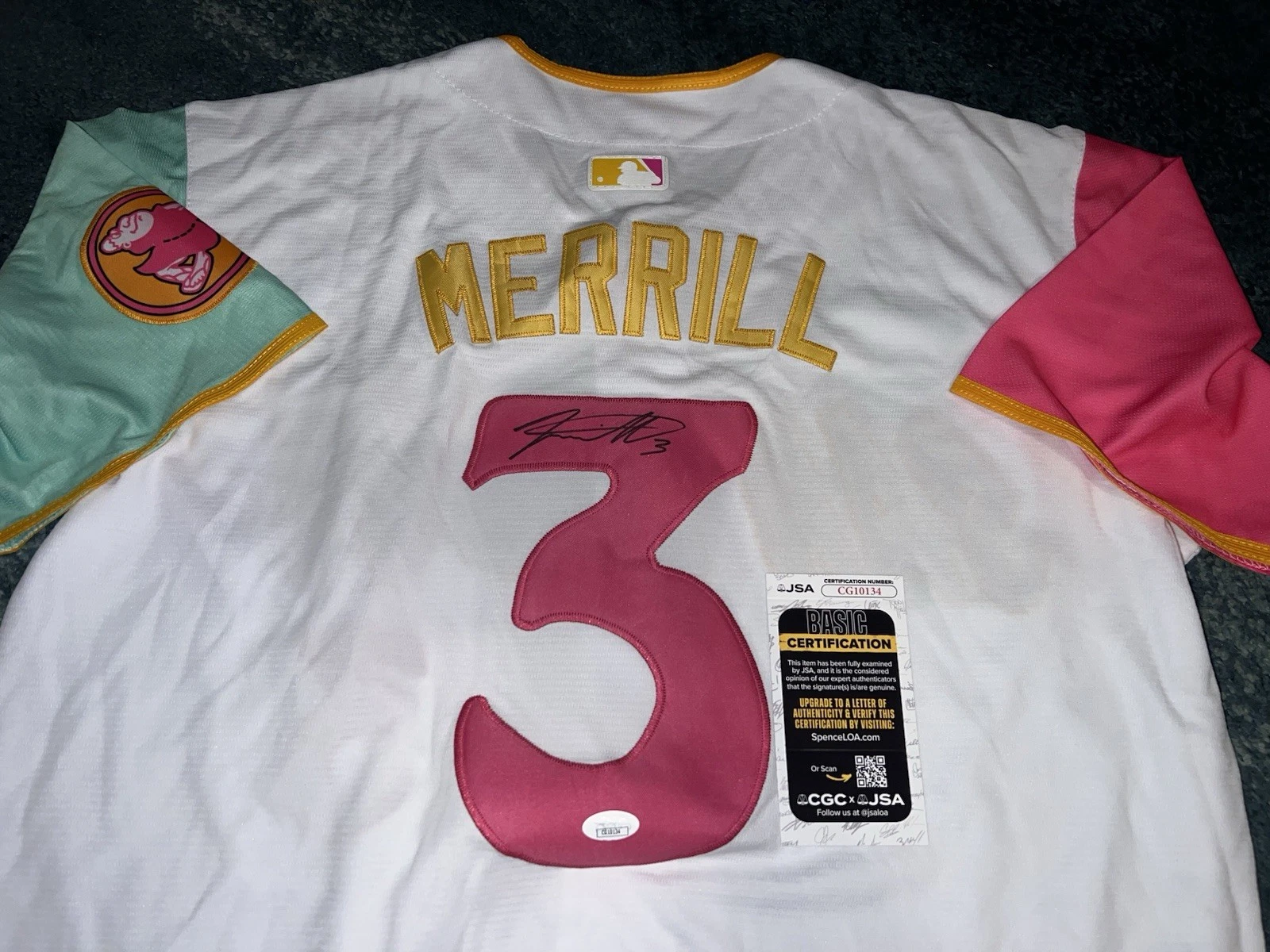 Jackson Merrill Signed San Diego Padres Jersey All Star Slugger JSA Auth #3