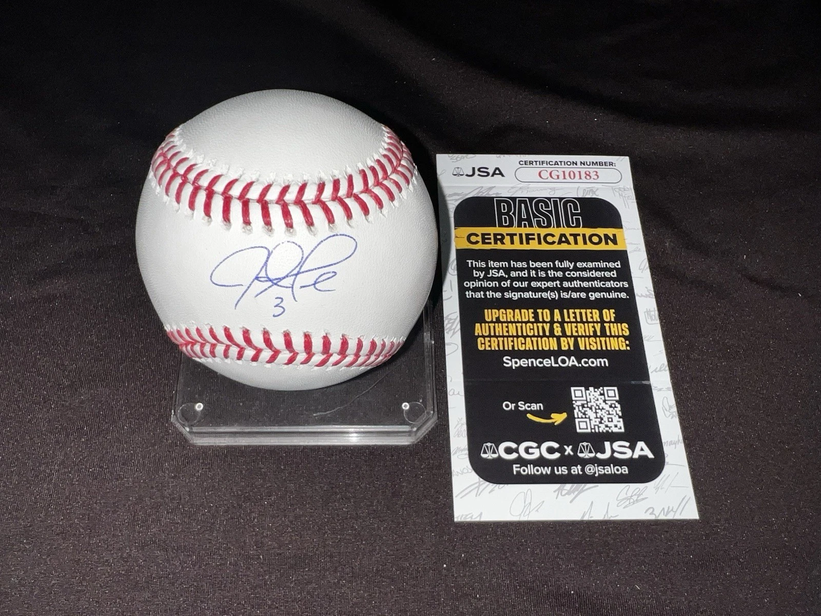 Justin Turner Signed Official Major League Baseball Chicago Cubs JSA Auth