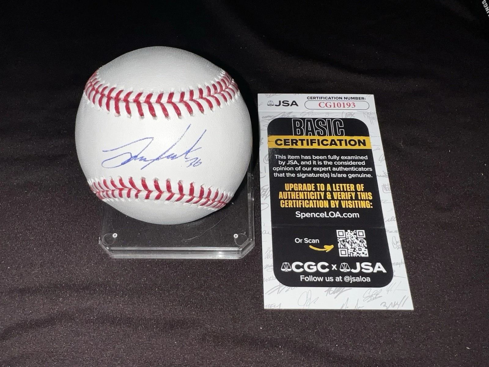 Logan Gilbert Signed Official Major League Baseball Seattle Mariners JSA Auth