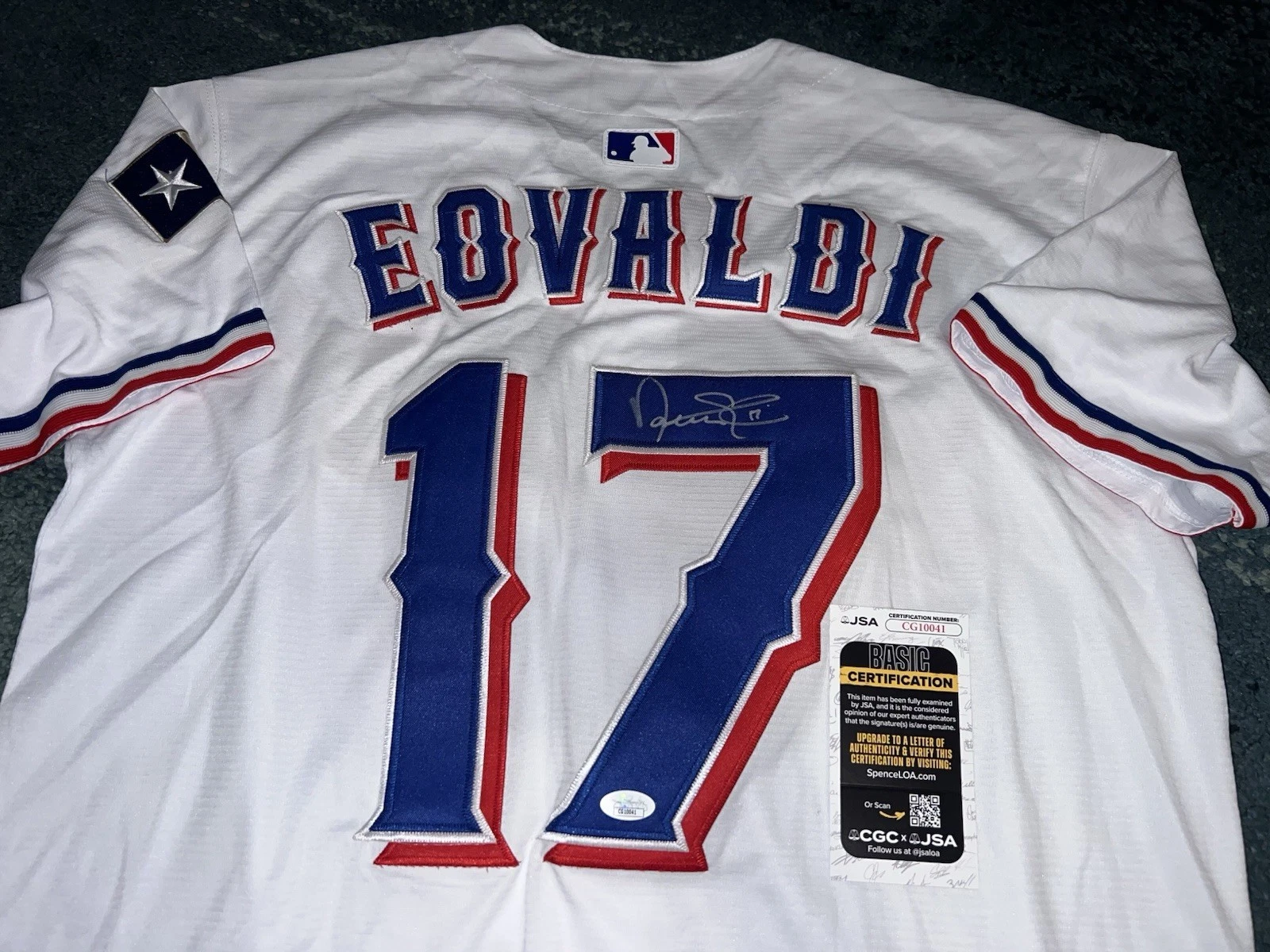 Nathan Eovaldi Signed Texas Rangers Jersey All Star Ace WS Champ JSA Auth