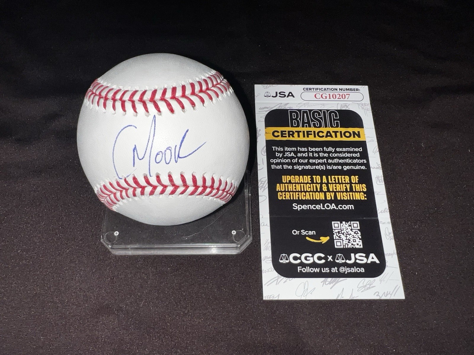 Christian Moore Signed Official Major League Baseball LA Angels JSA Auth #2