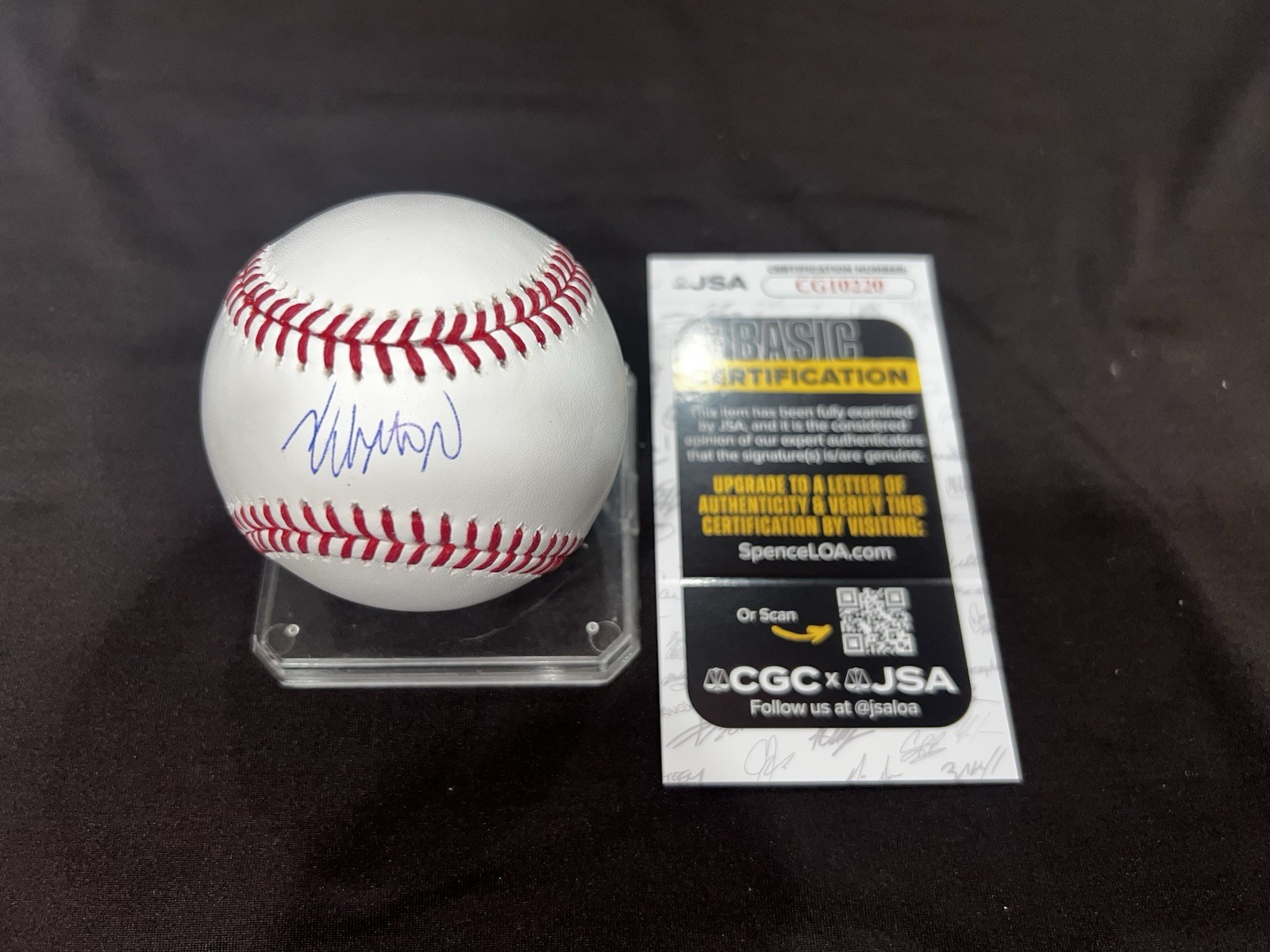 Kyle Manzardo Signed Official Major League Baseball CLE Guardians JSA Auth