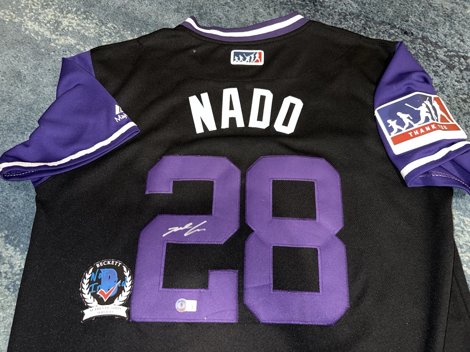 Nolan Arenado Signed Colorado Rockies Jersey All Star Superstar Beckett Auth