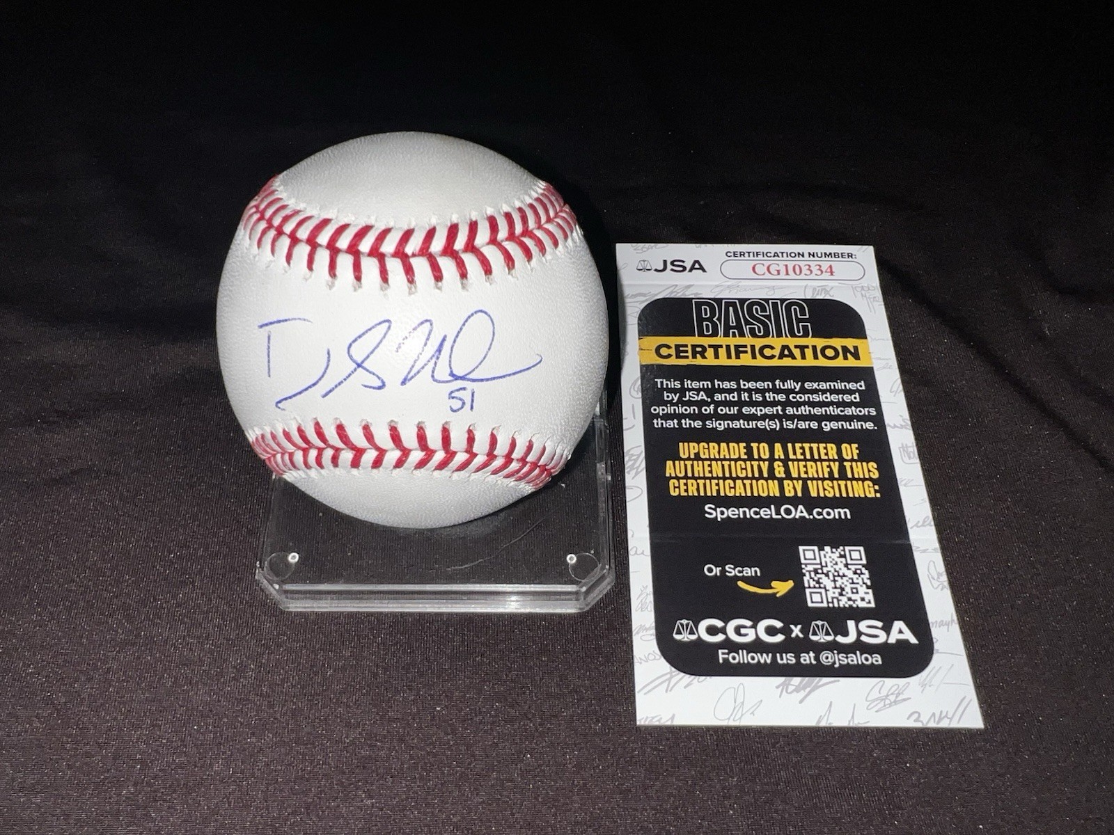 Dallas Braden Signed Official Major League Baseball Oakland A’s JSA Auth