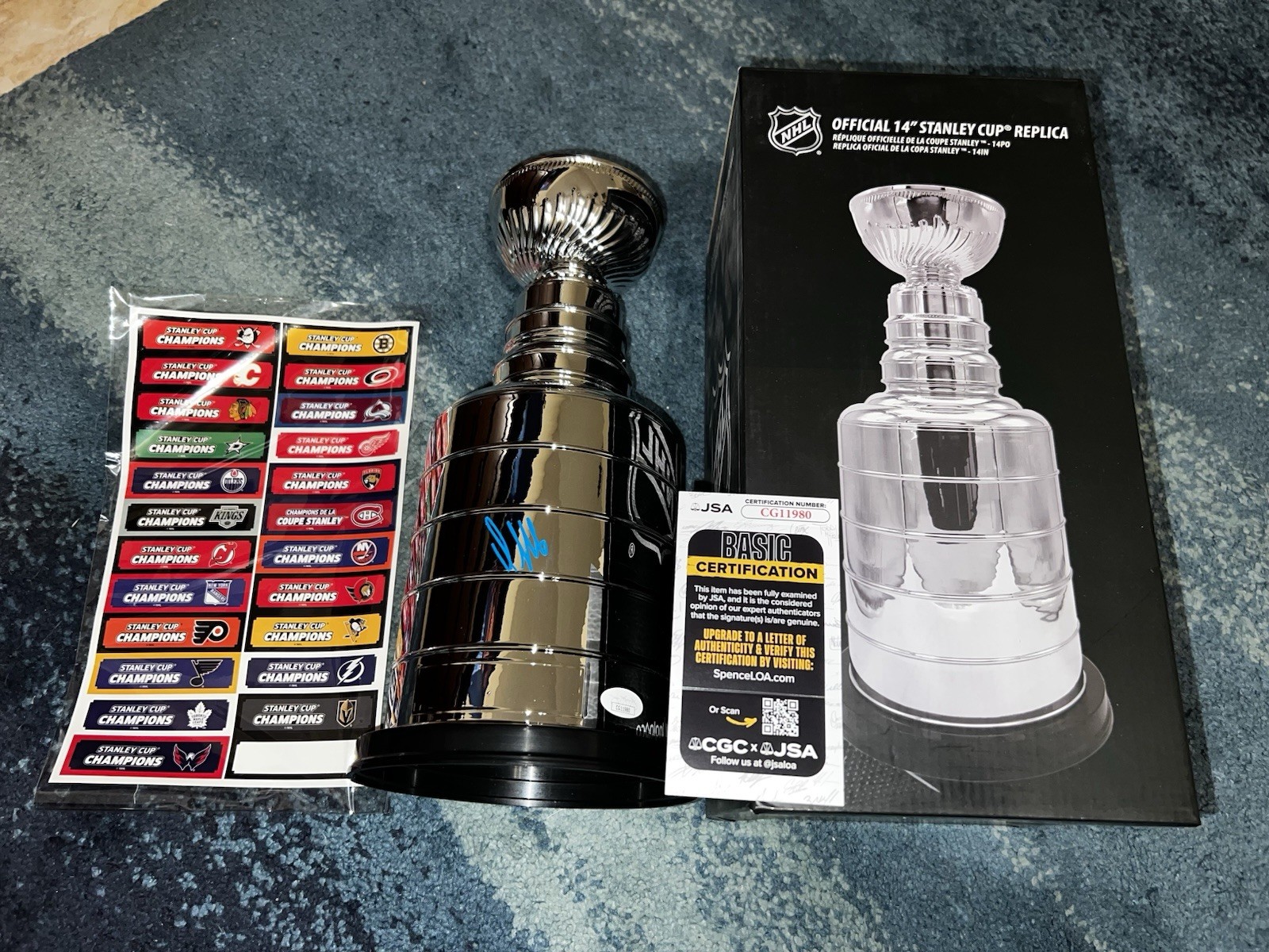 Aleksander Barkov Signed Official 14” Stanley Cup Replica Florida Panthers JSA