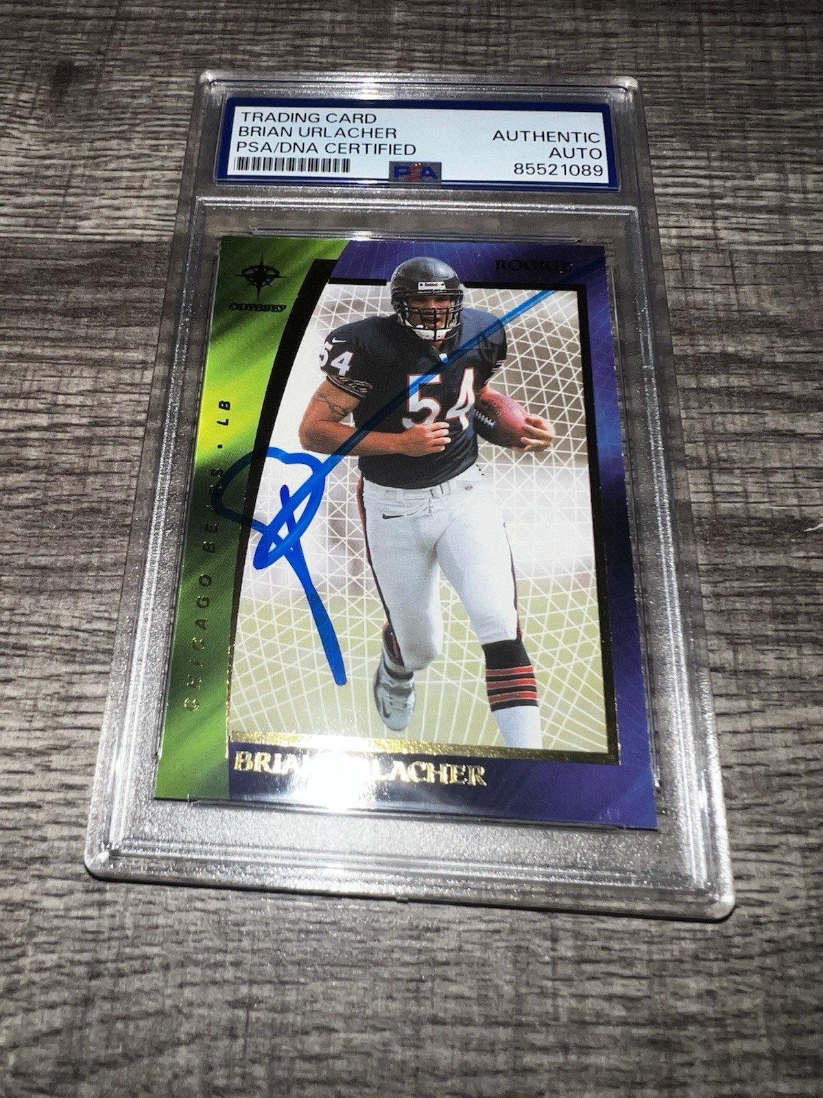Brian Urlacher Signed 2000 Collectors Edge Rookie Trading Card Bears PSA/DNA